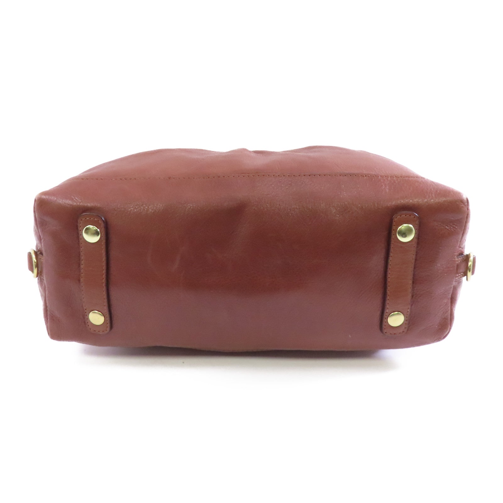 COACH 牛皮皮革2 Way Shoulder金扣手挽肩背兩用袋啡色