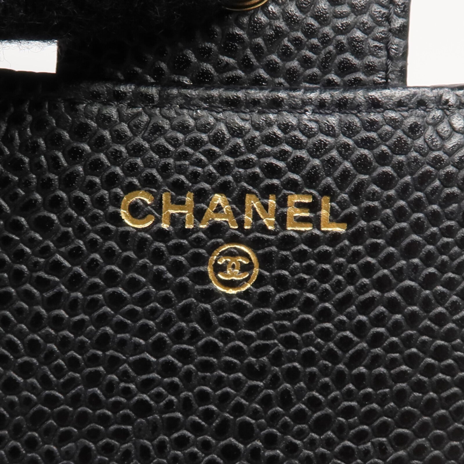 CHANEL 牛皮皮革Wallet金扣錢包