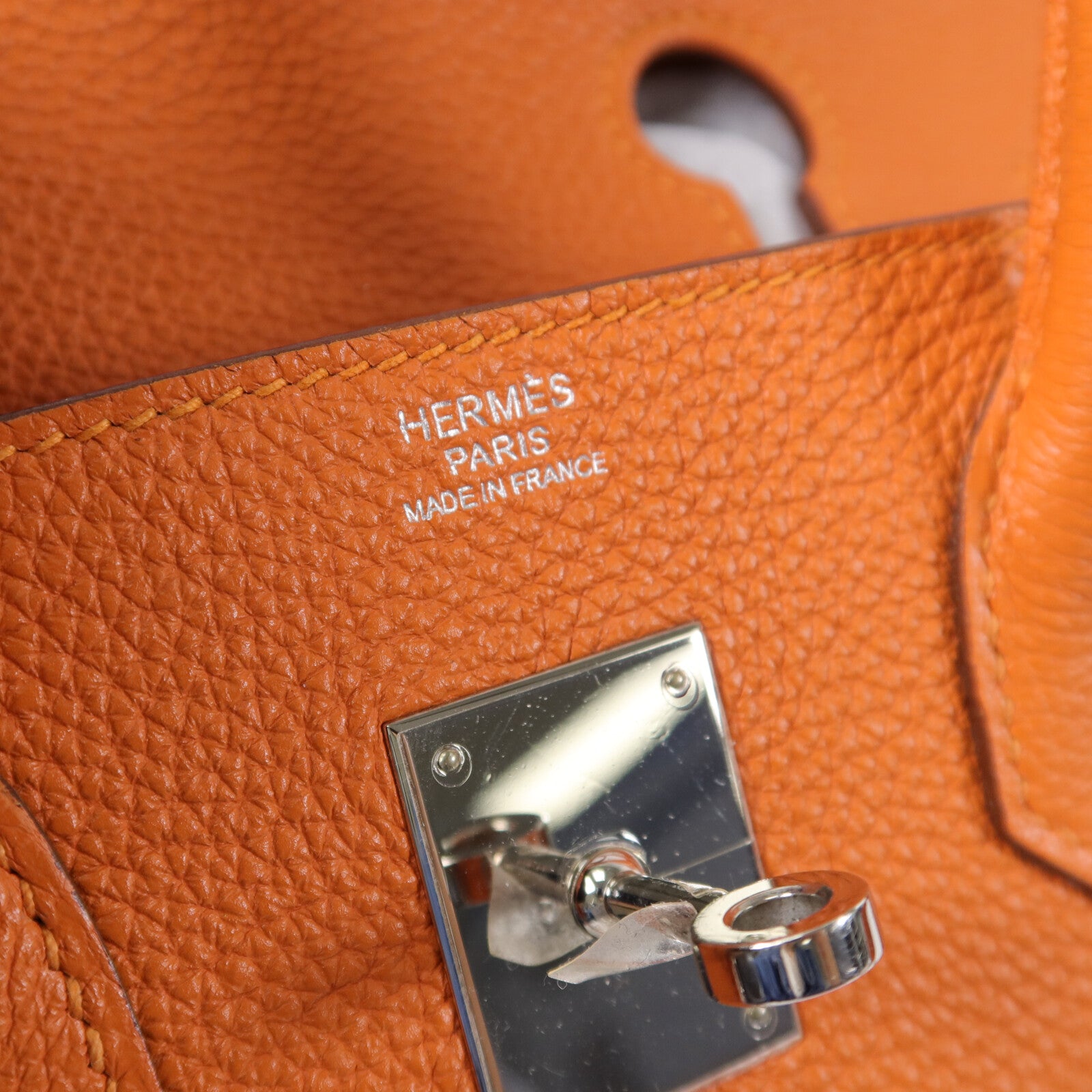 HERMES Togo皮革Birkin 30手挽袋Orange