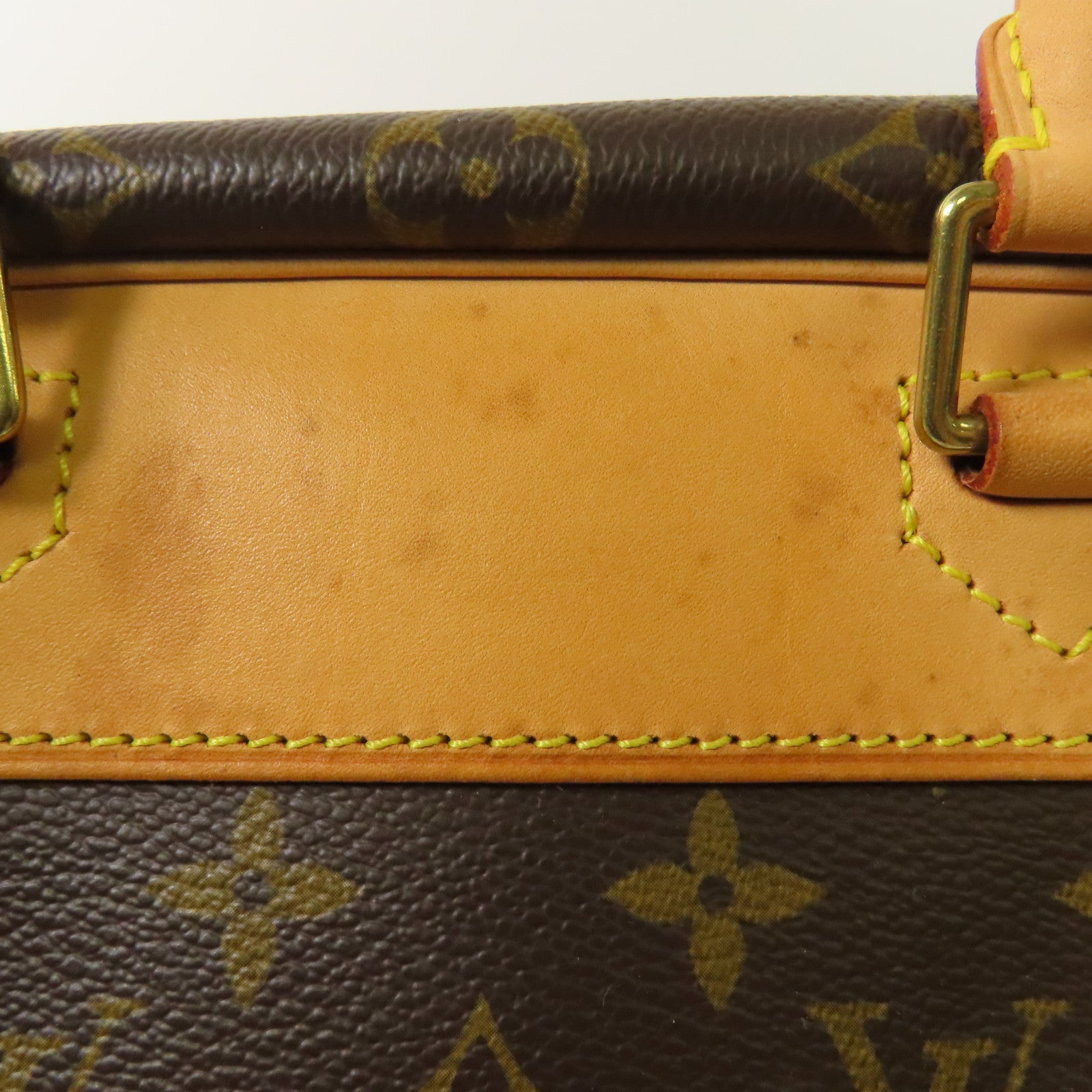 LOUIS VUITTON【激減優惠】 Monogram Deauville金扣手挽袋棕色