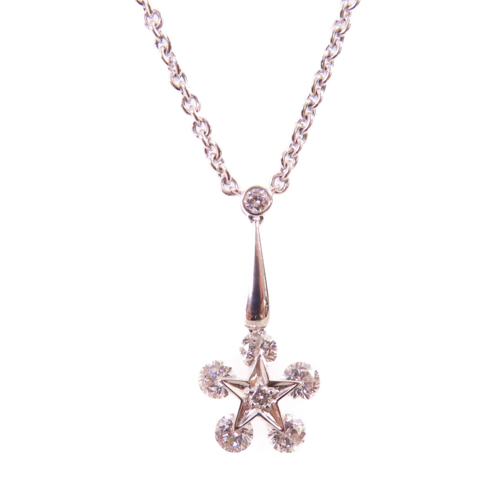 JEWELRY 0.78ct Diamond Necklace 18K White Gold