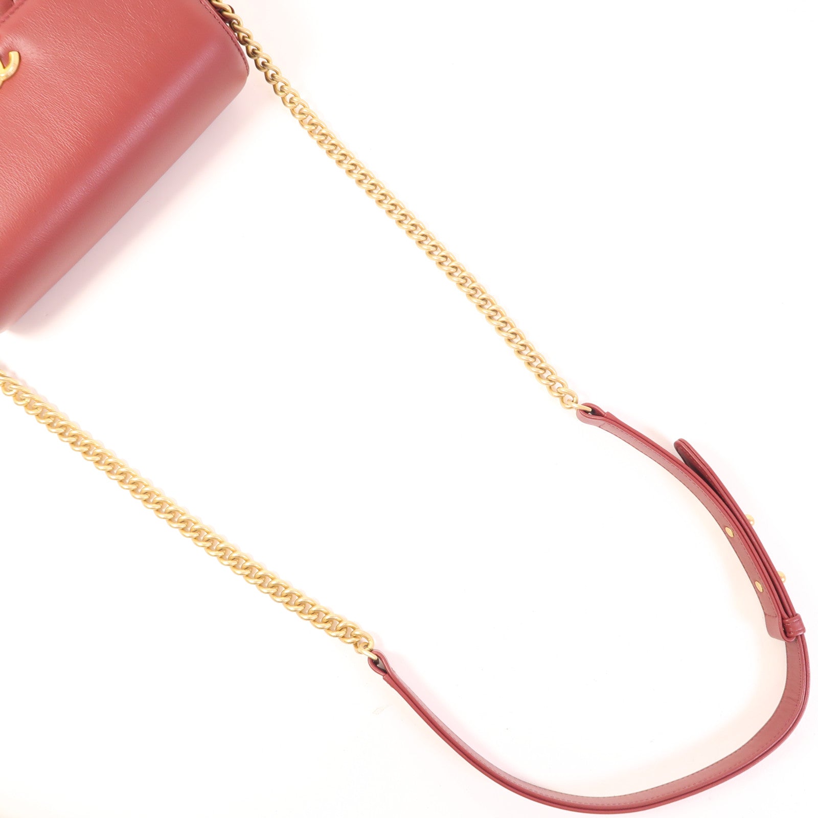 CHANEL 牛皮皮革Chain Shoulder Bag金扣鏈帶肩背袋