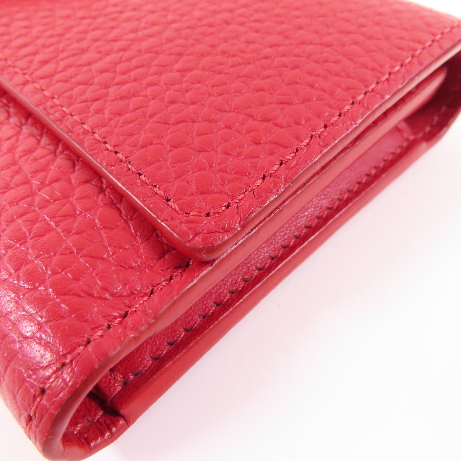 LOUIS VUITTON 牛皮皮革Capucines金扣錢包