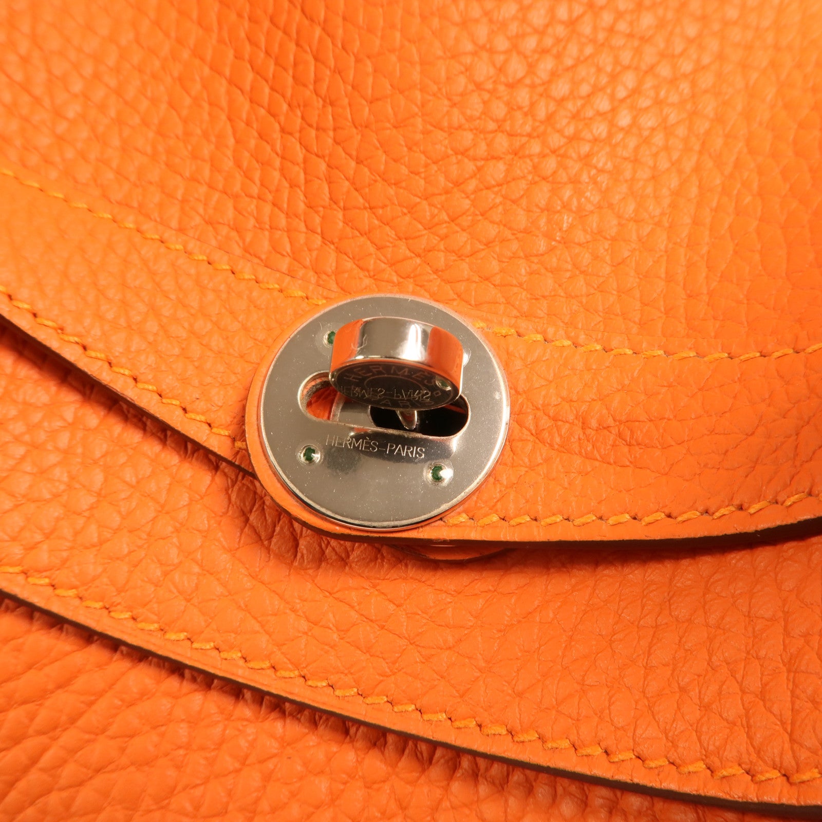 HERMES Clemence皮革Lindy 34銀扣手挽肩背兩用袋