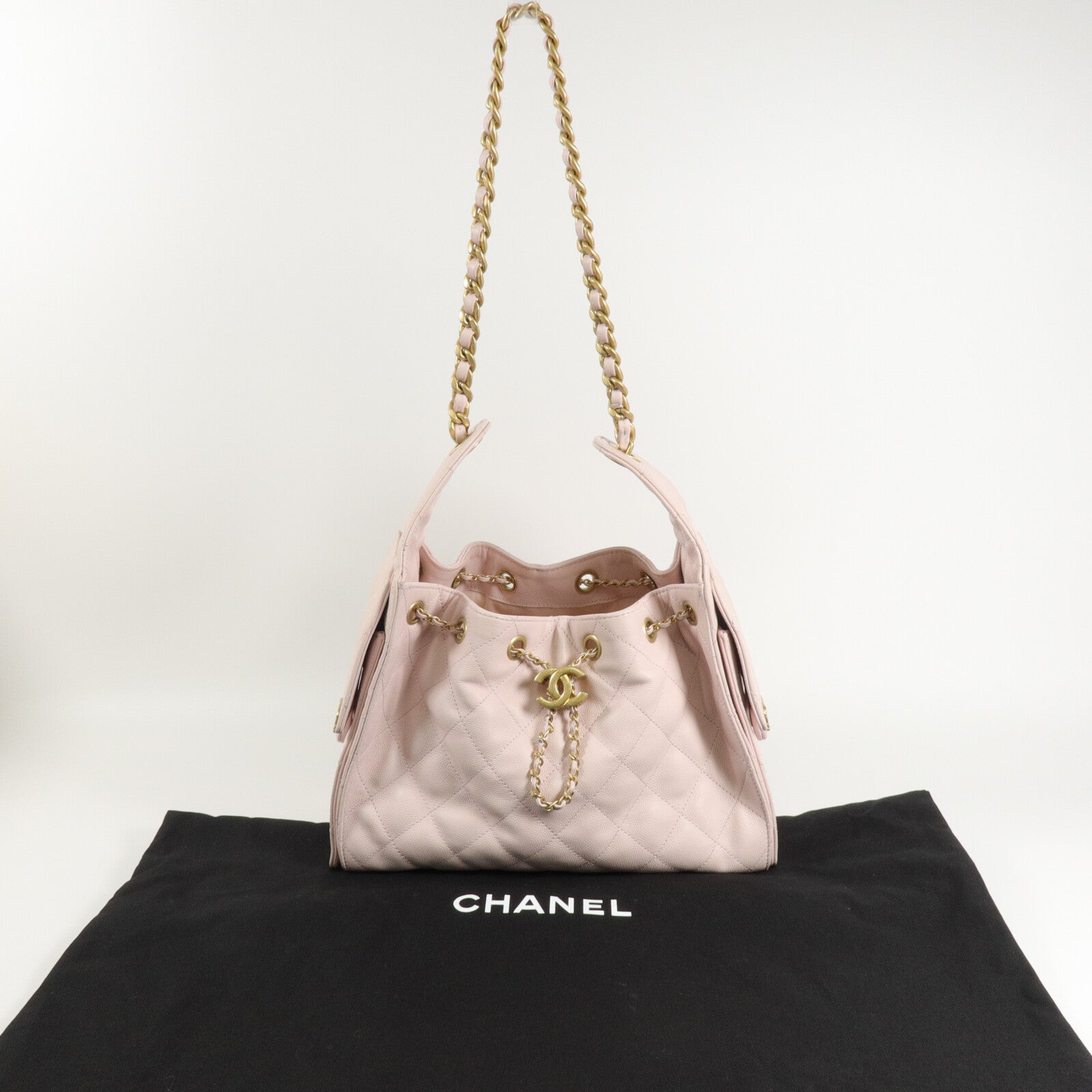 CHANEL 牛皮皮革Chanel 25 Small鏈帶肩背袋