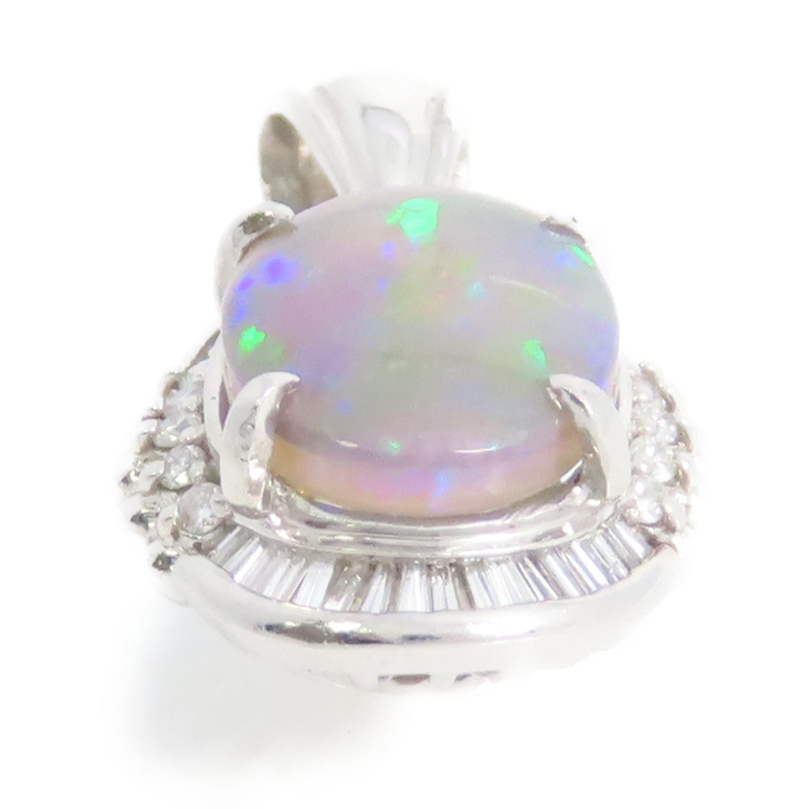JEWELRY PT900鉑金/蛋白石Opal Pendant Top吊墜頭扣