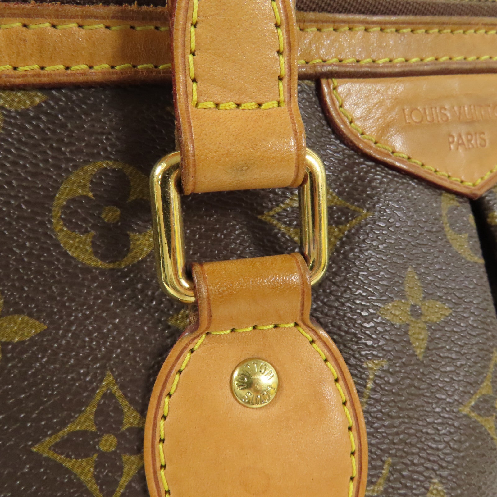 LOUIS VUITTON 【激減優惠】Monogram Palermo PM金扣手挽肩背兩用袋棕色