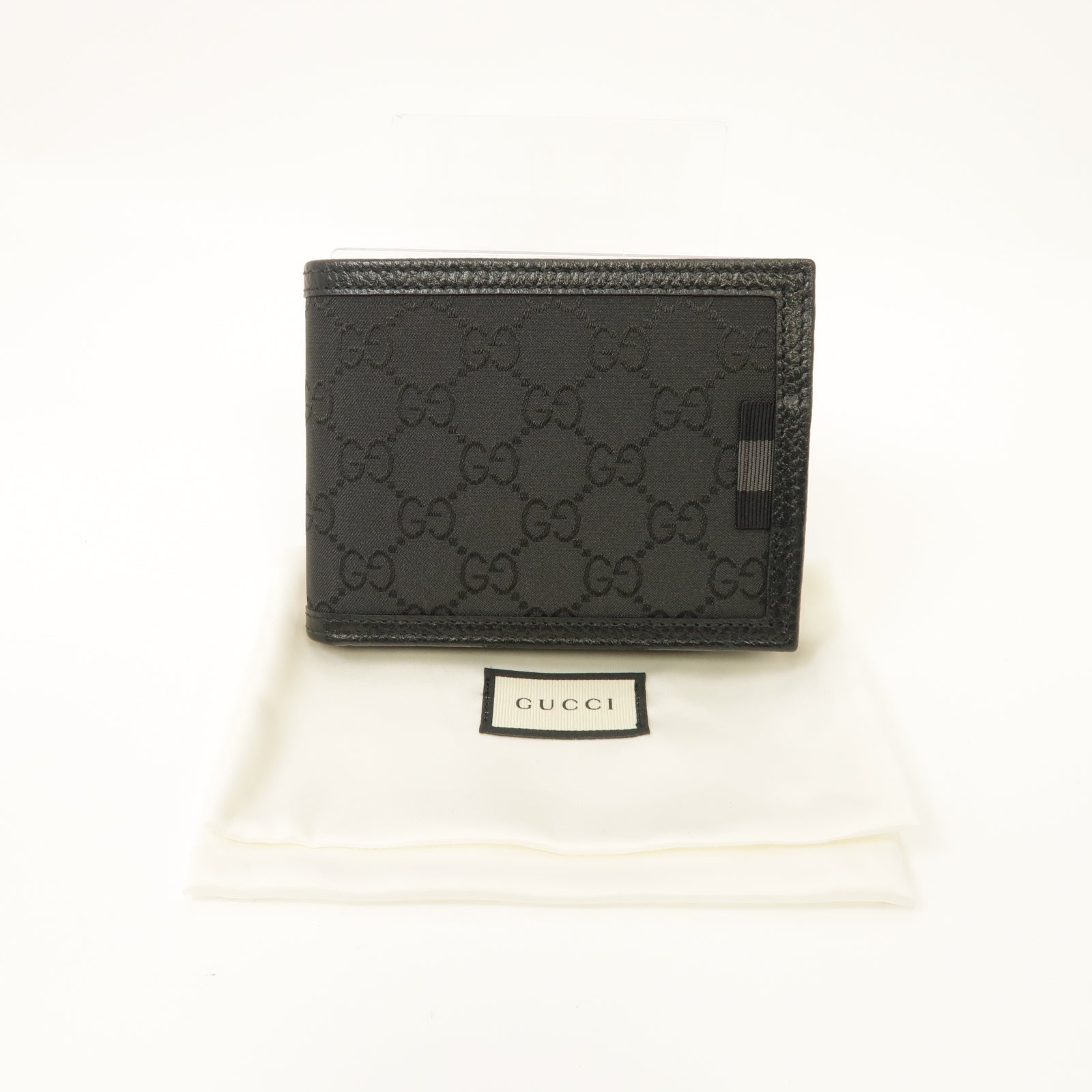 GUCCI 尼龍Long Wallet银扣长钱包黑色