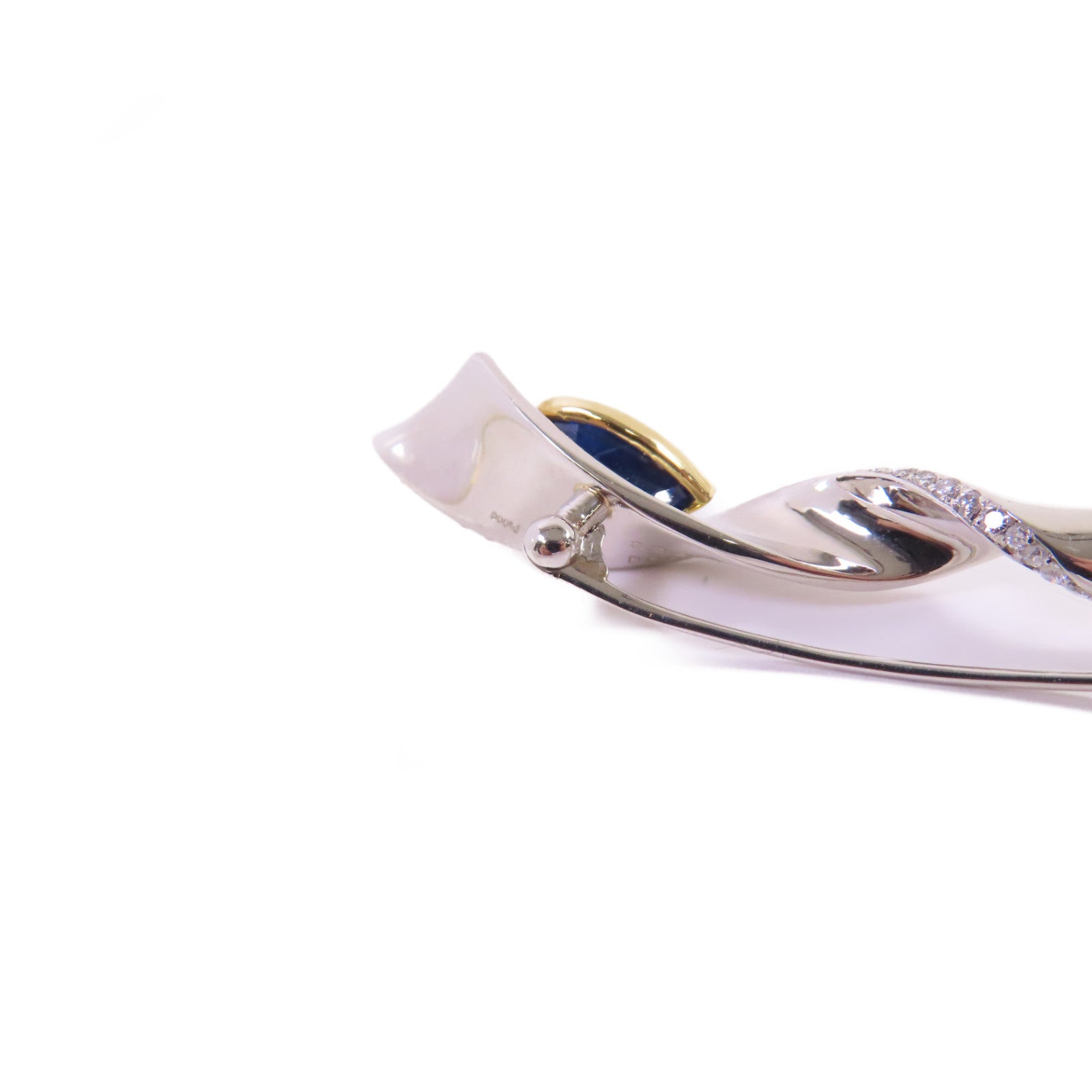 JEWELRY 【激減優惠】PT900鉑金/18K白金/2.84ct藍寶石/0.686ct鑚石Sapphire Diamond Brooch胸針
