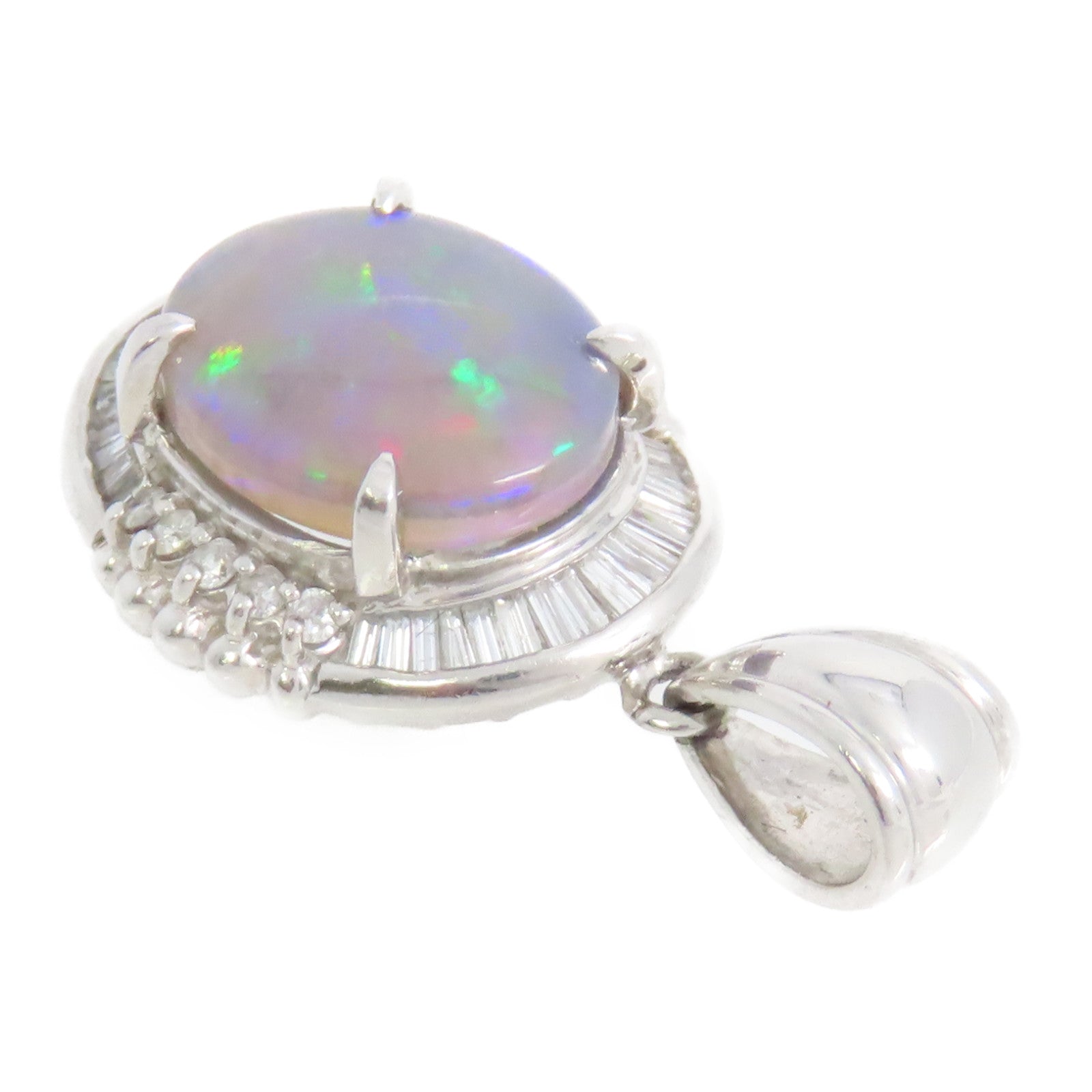 JEWELRY PT900鉑金/蛋白石Opal Pendant Top吊墜頭扣