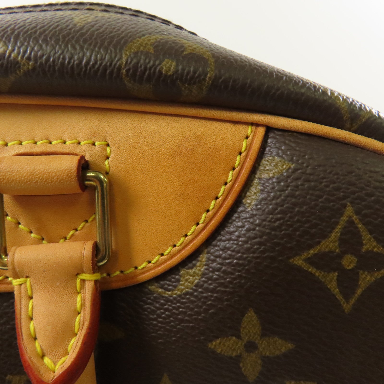 LOUIS VUITTON【激減優惠】 Monogram Deauville金扣手挽袋棕色