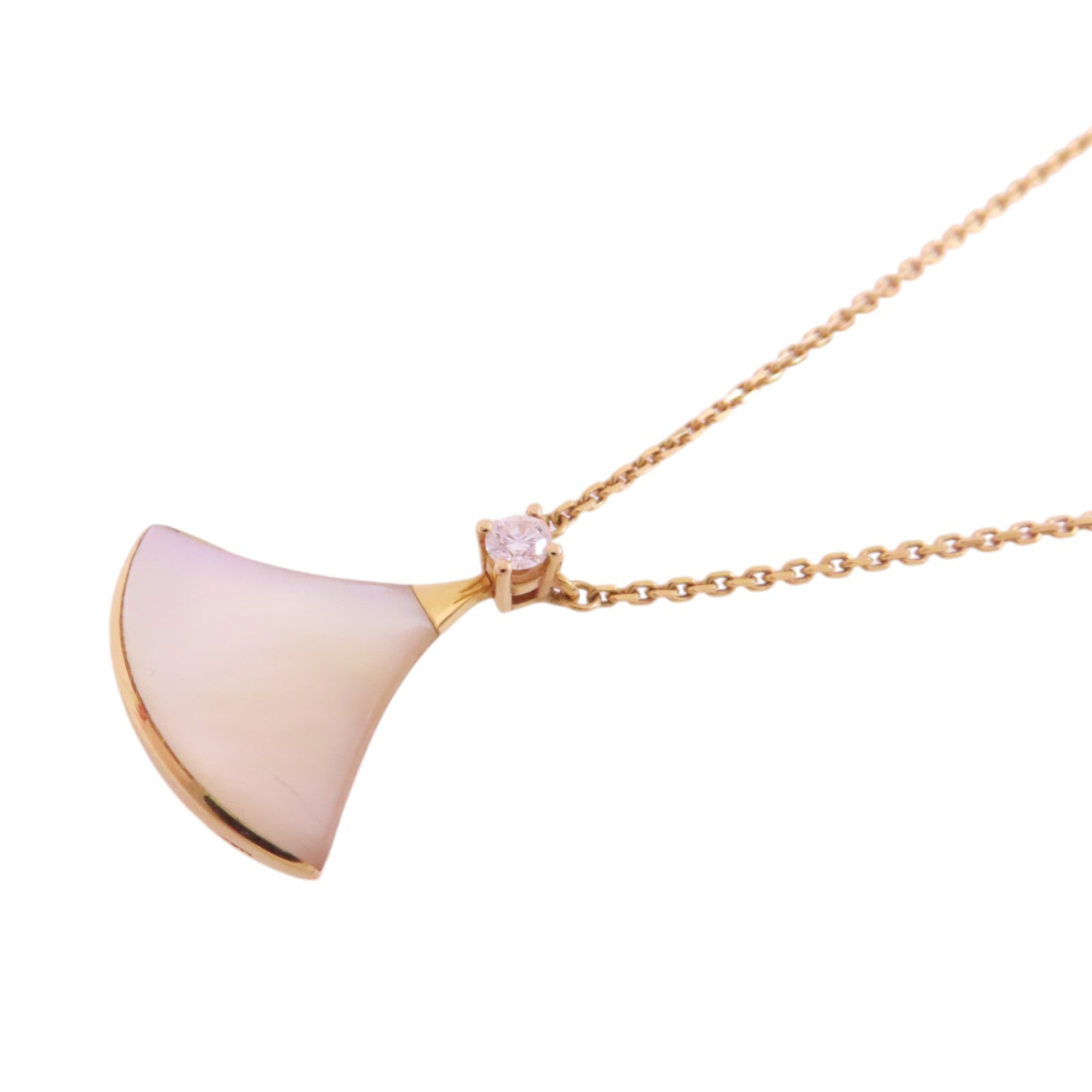 BVLGARI 18K玫瑰金/珍珠母/鑽石Diva's Dream Diamond Mother of Pearl Necklace項鏈