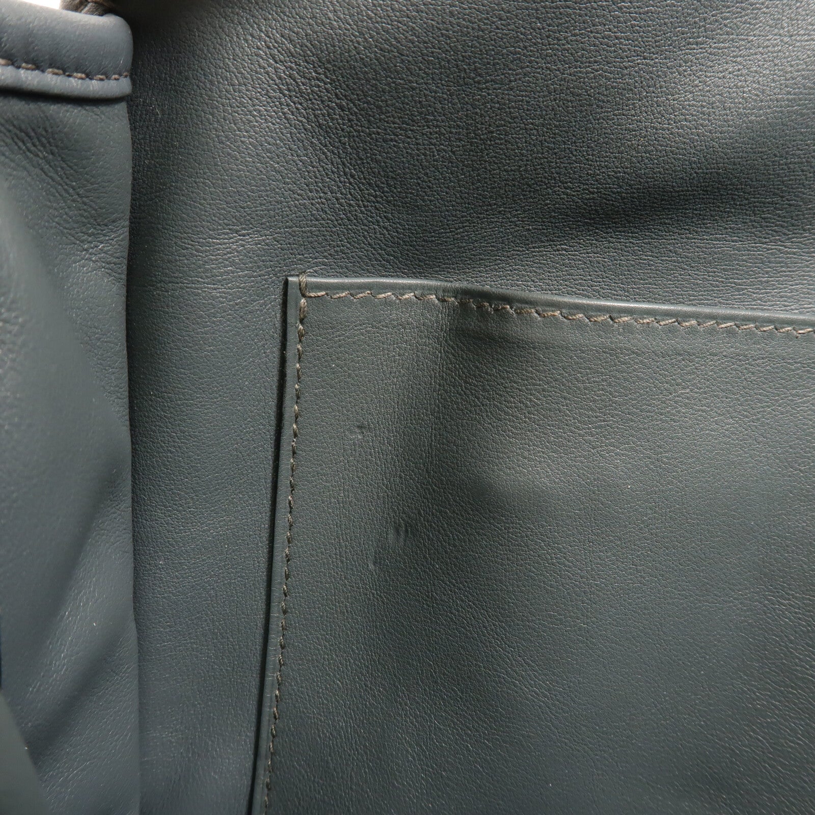 HERMES Swift皮革Barda 35銀扣肩背袋Blue Orage