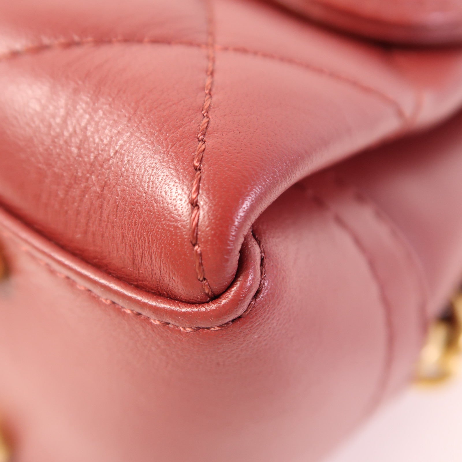 CHANEL 牛皮皮革Chain Shoulder Bag金扣鏈帶肩背袋