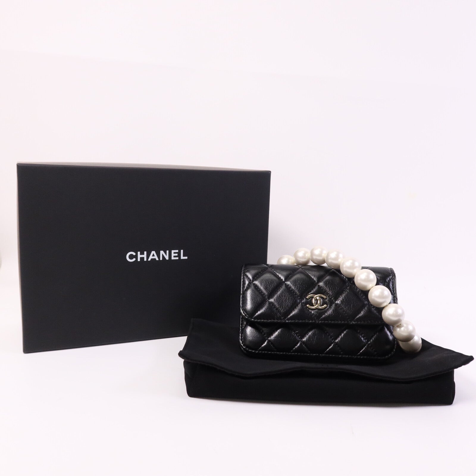 CHANEL 【激減優惠】羊皮皮革Shoulder Bag金扣肩背袋