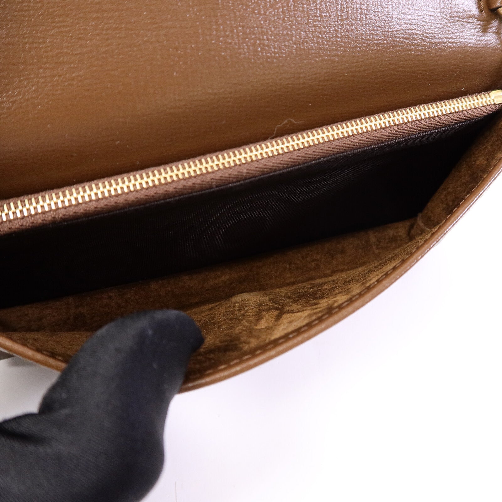 GUCCI 塗層帆布Horsebit1955 Wallet with Chain鏈帶肩背袋