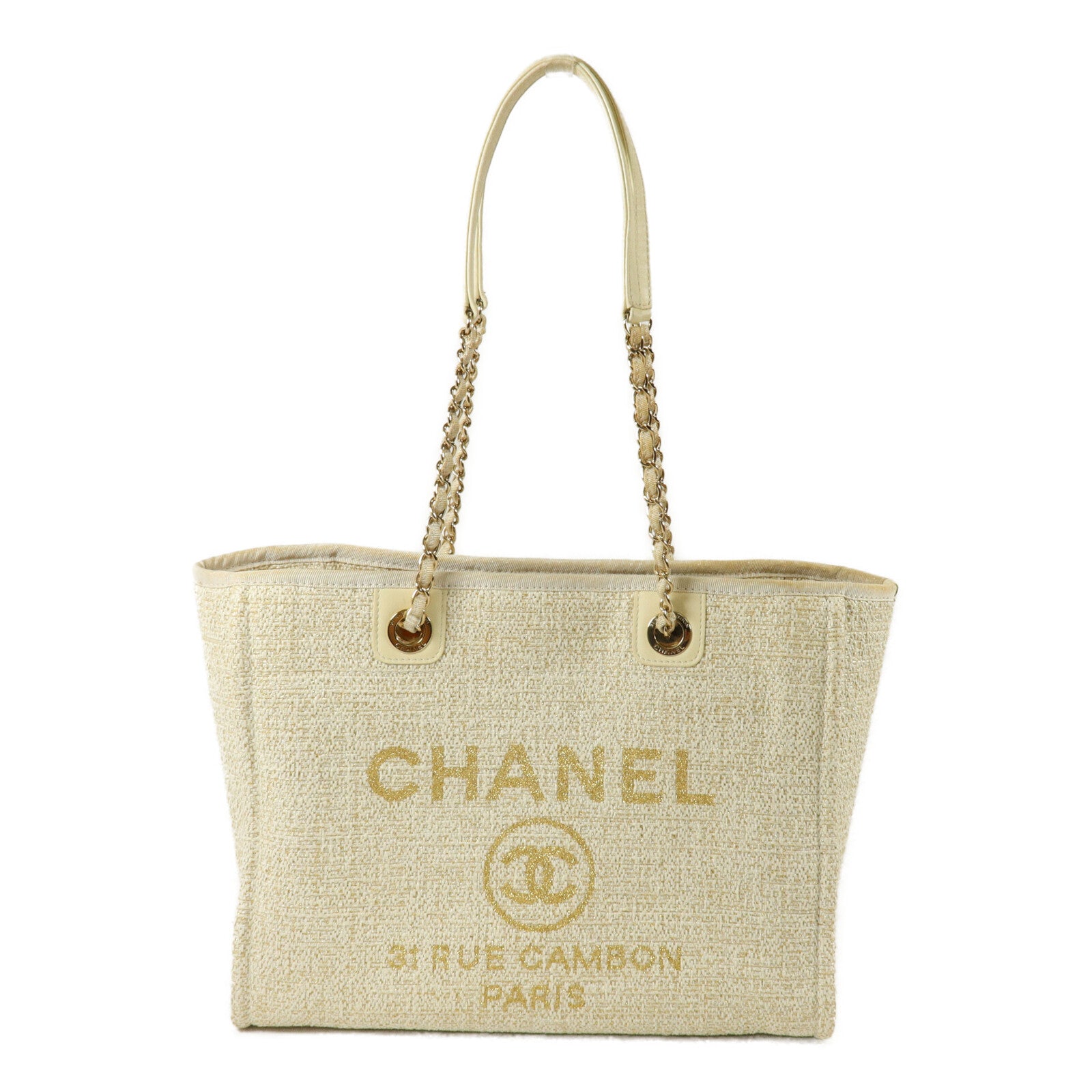 CHANEL 帆布Deauville手挽袋