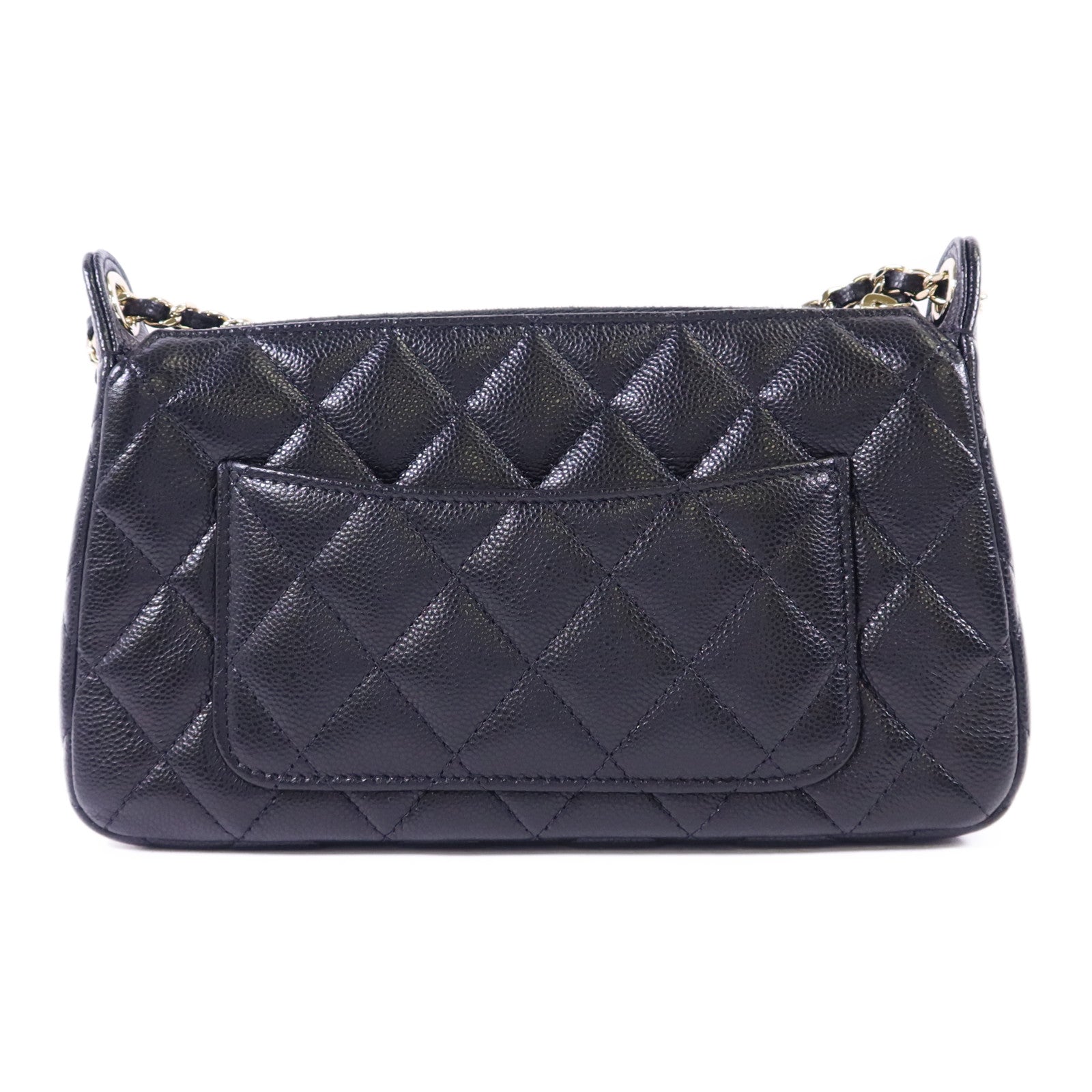CHANEL 牛皮皮革Clutch With Chain金扣鏈帶肩背袋
