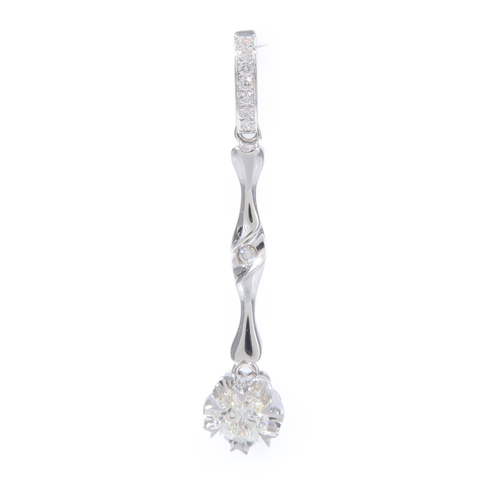 JEWELRY 18K白金Diamond Pendant Top鑽石吊墜