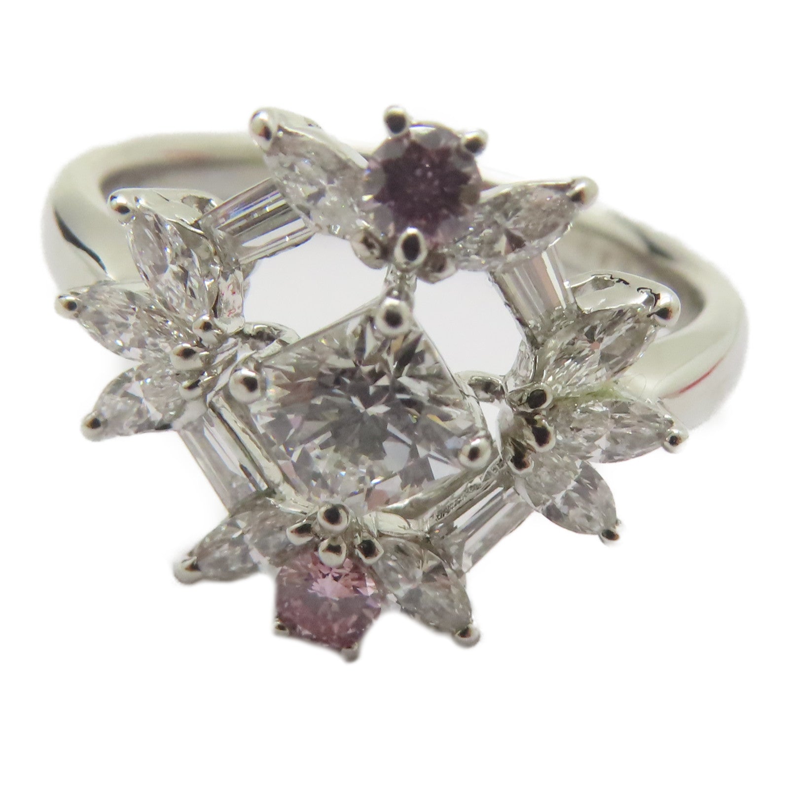 JEWELRY PT900鉑金Diamond Ring 0.55ct鑽石/0.78ct鑚石戒指US#9.5
