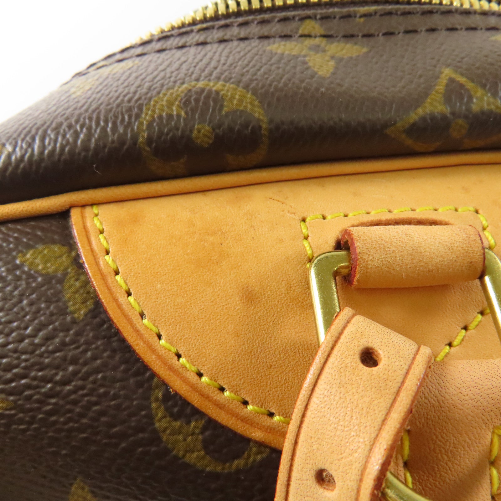 LOUIS VUITTON【激減優惠】 Monogram Deauville金扣手挽袋棕色