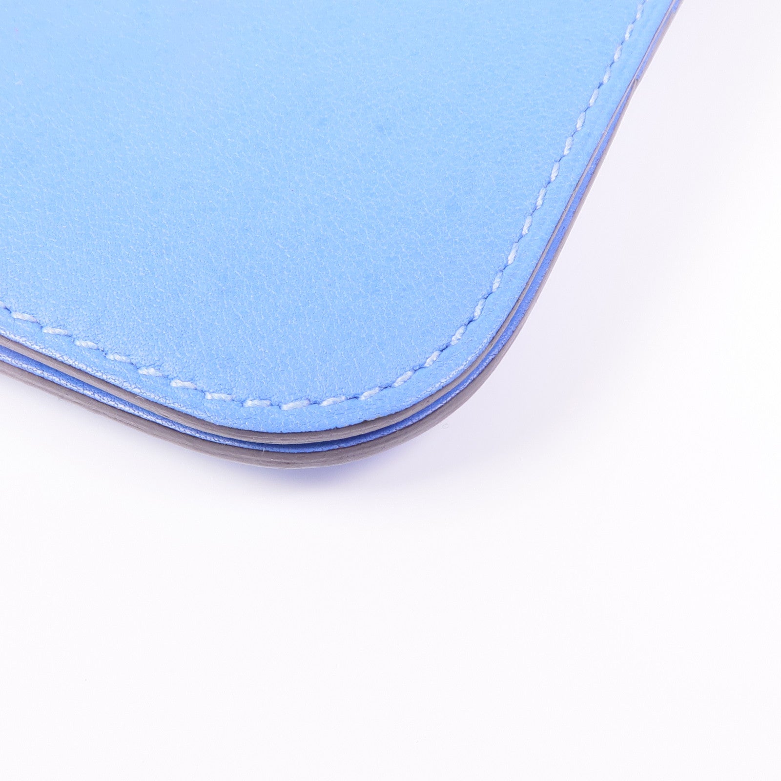 HERMES Swift皮革Dogon GM銀扣長錢包Blue