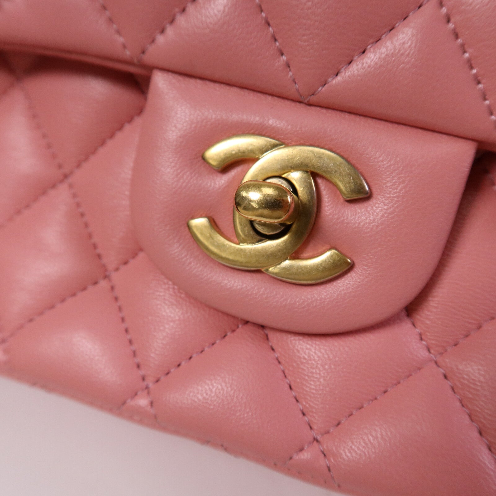 CHANEL 羊皮皮革Classic 25金扣鏈帶手挽肩背兩用袋