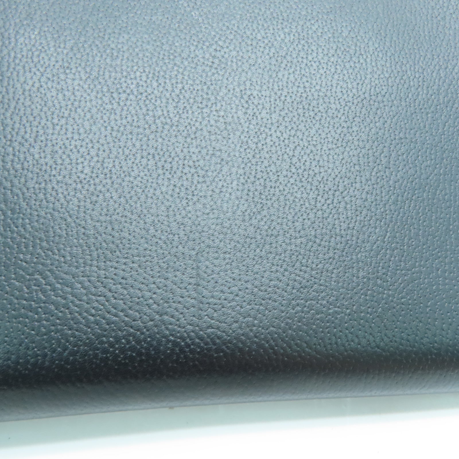 HERMES Allegretto皮革Etui Strap GM銀扣手拿包Noir/黑色