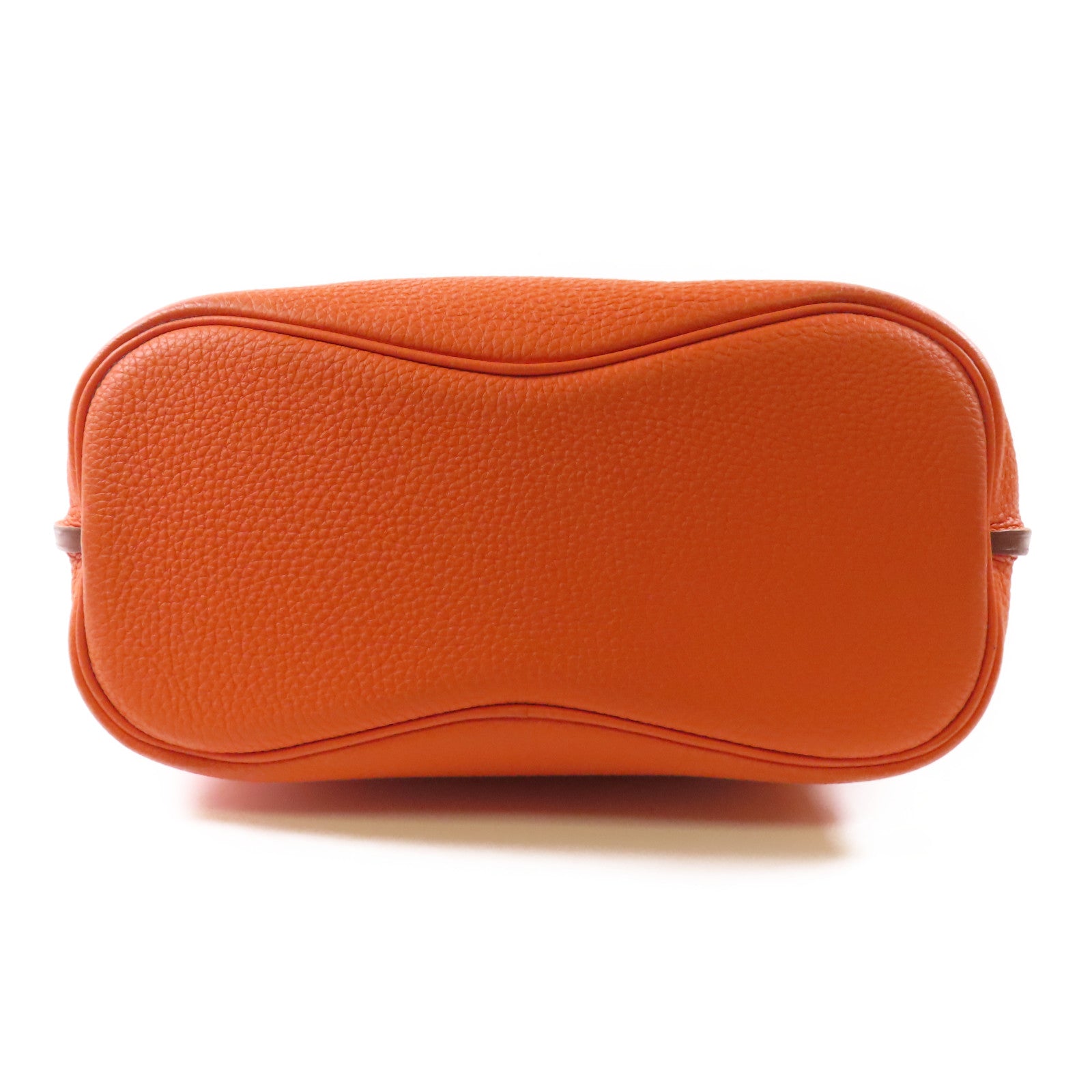 HERMES Togo皮革So Kelly 26銀扣肩背袋Feu