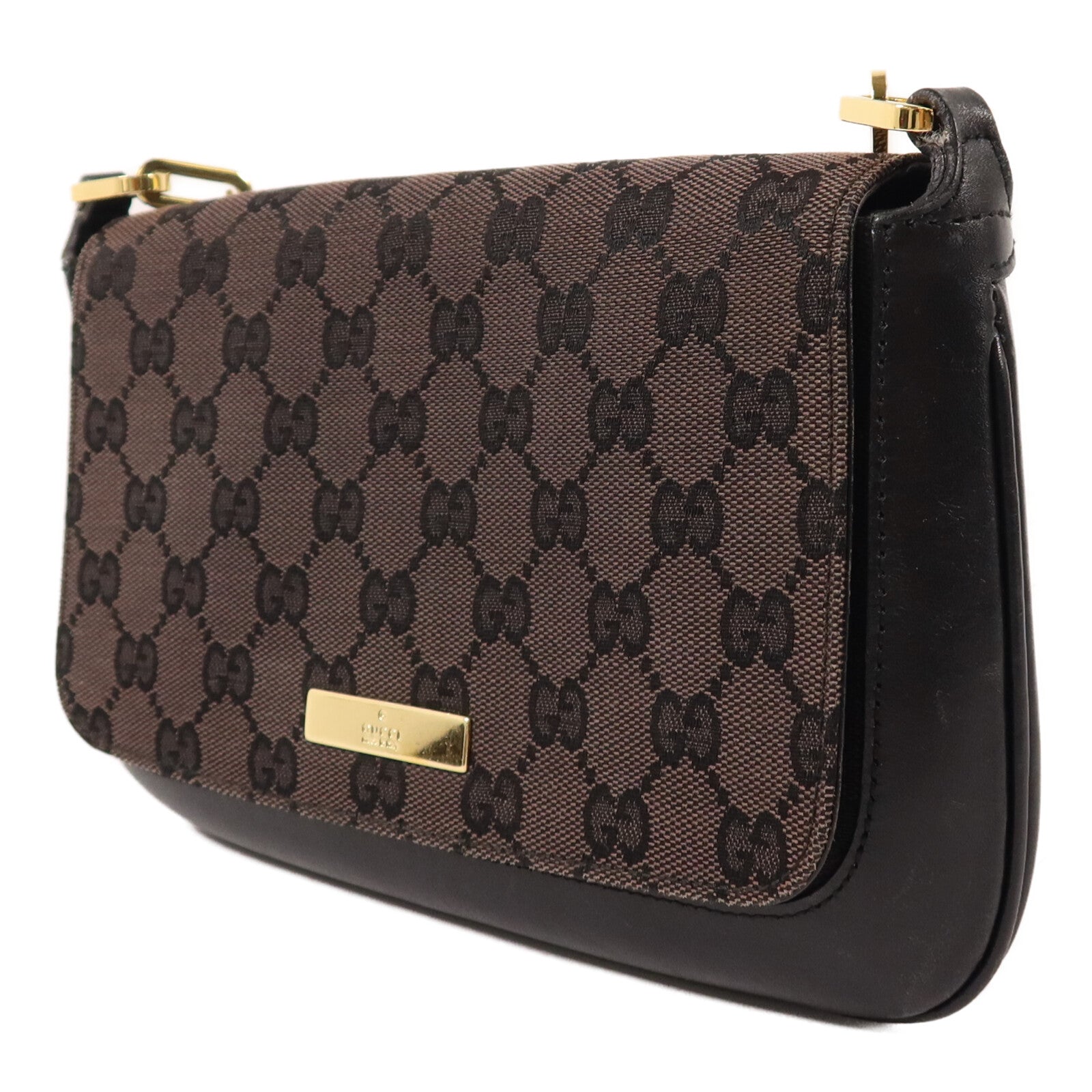 GUCCI 帆布Chain Shoulder鏈帶肩背袋