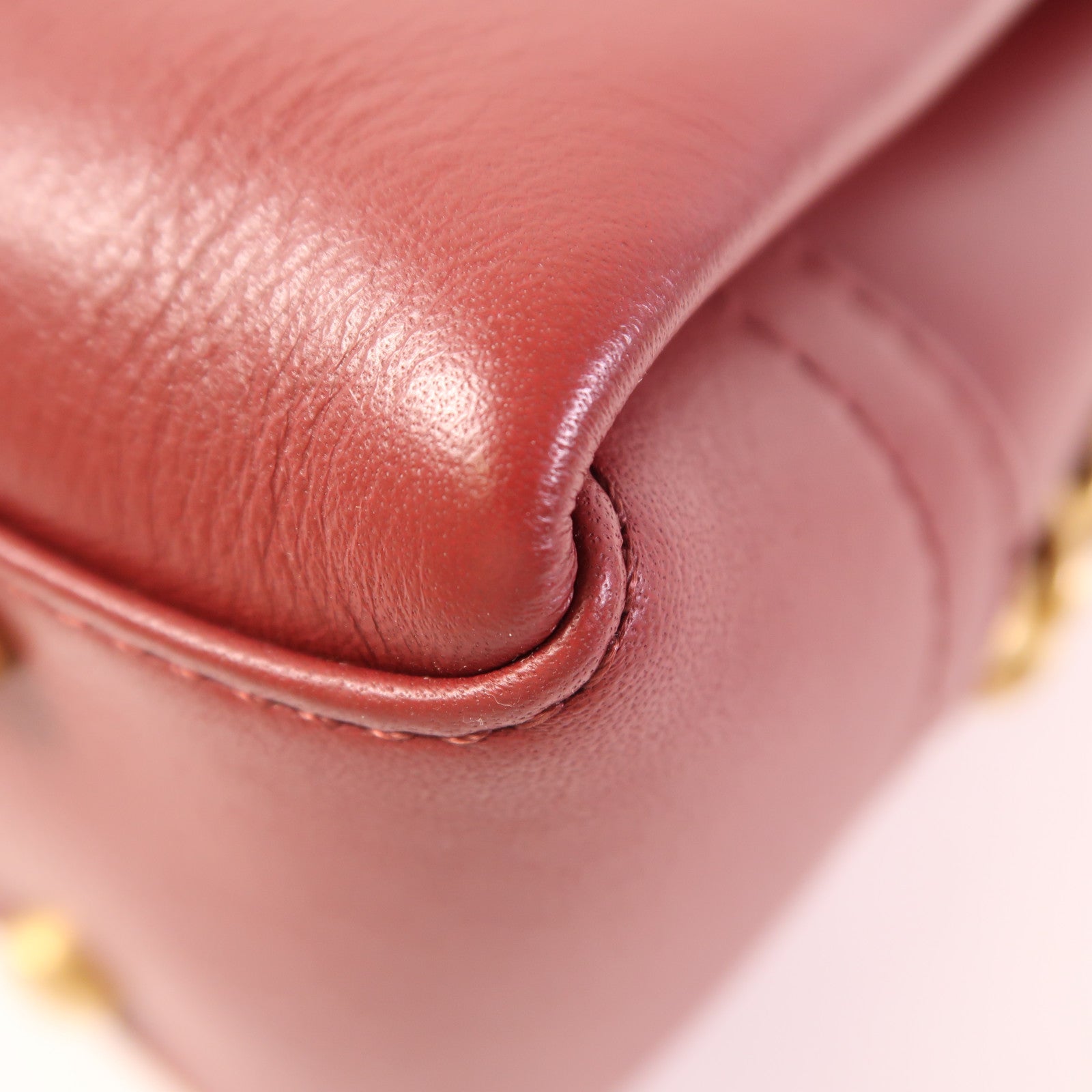 CHANEL 牛皮皮革Chain Shoulder Bag金扣鏈帶肩背袋