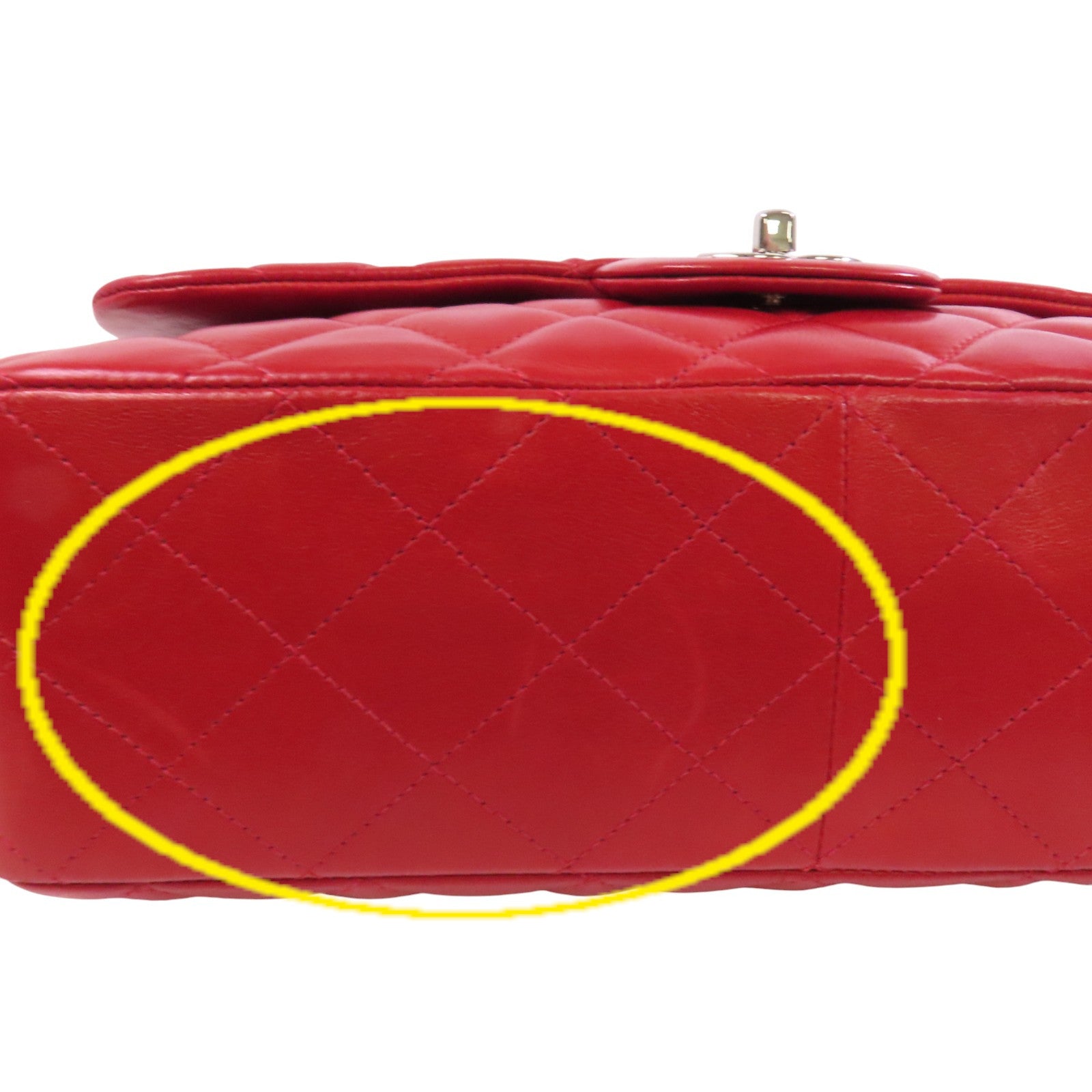 CHANEL 羊皮皮革Large Classic銀扣鏈帶肩背袋