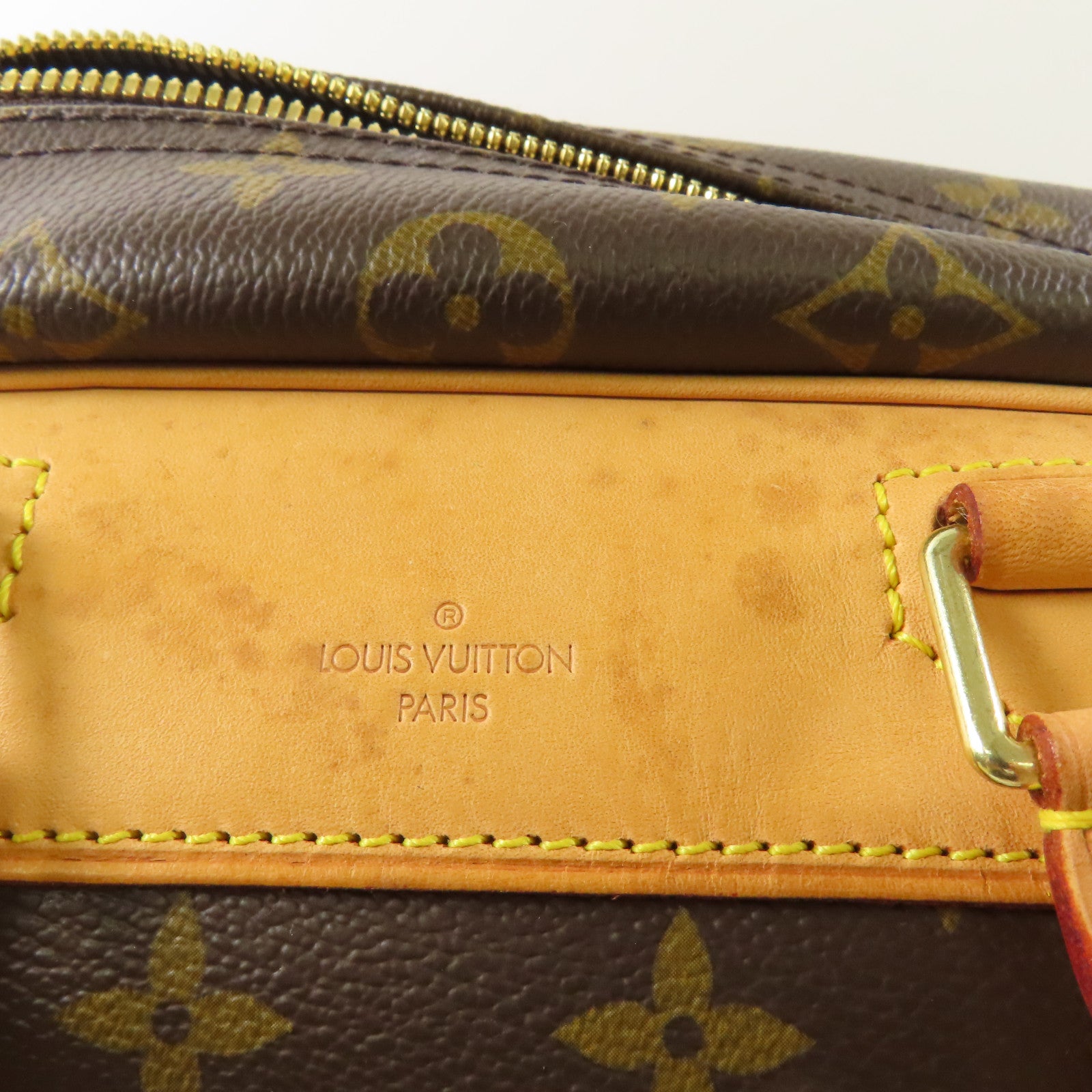 LOUIS VUITTON【激減優惠】 Monogram Deauville金扣手挽袋棕色