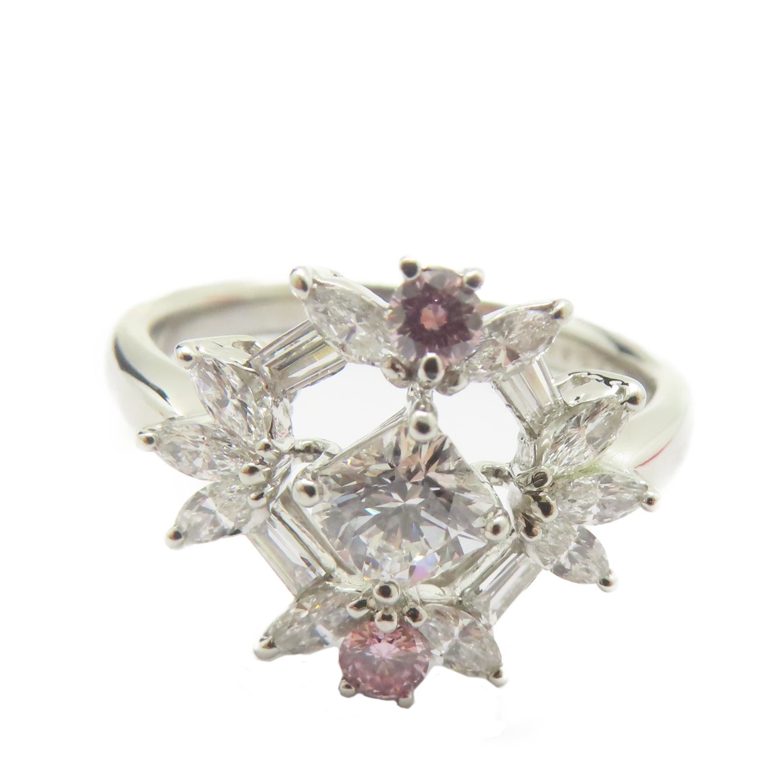 JEWELRY PT900鉑金Diamond Ring 0.55ct鑽石/0.78ct鑚石戒指US#9.5
