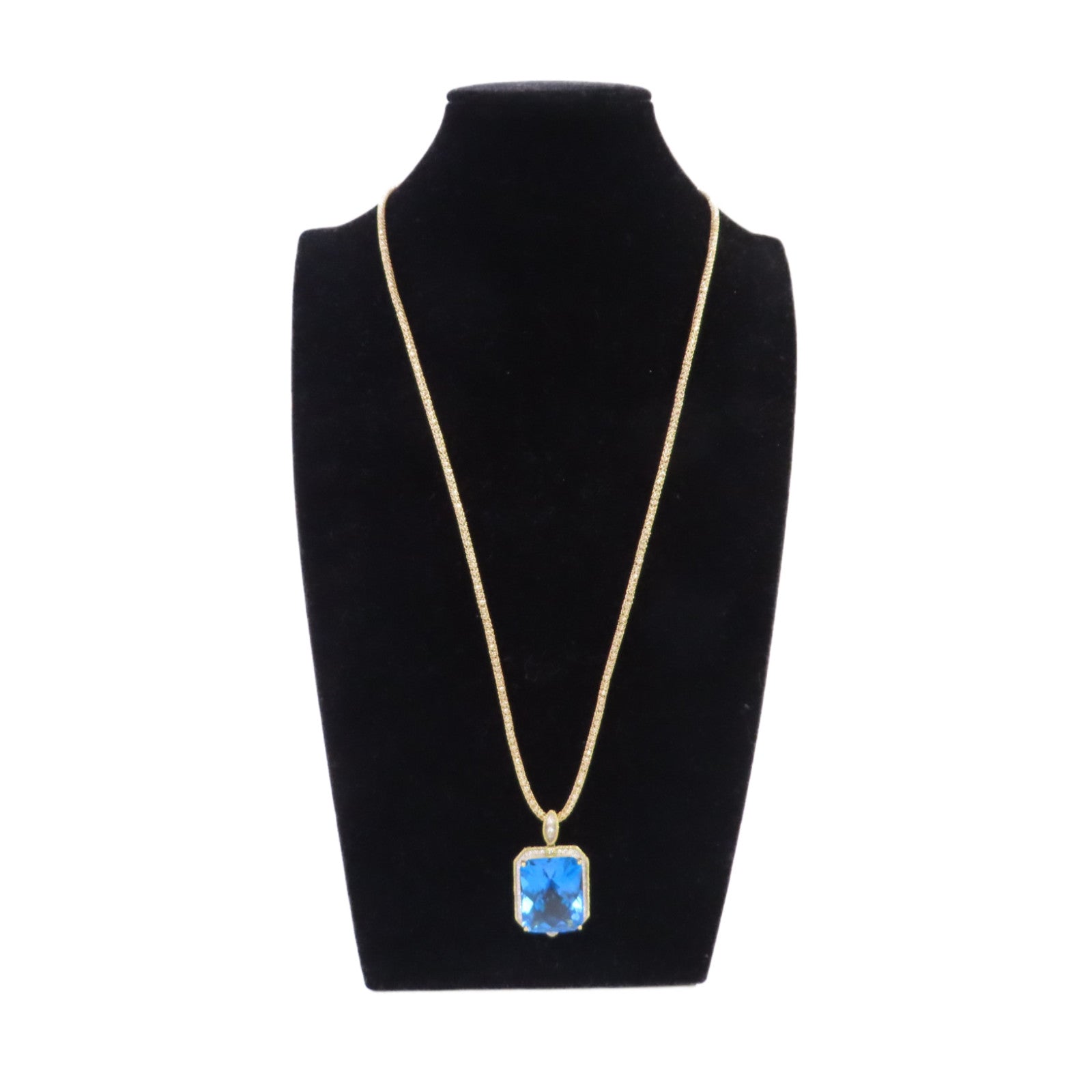JEWELRY 【激減優惠】18K黃金/藍寶石/0.43ct鑽石Color Stone Diamond Necklace項鏈