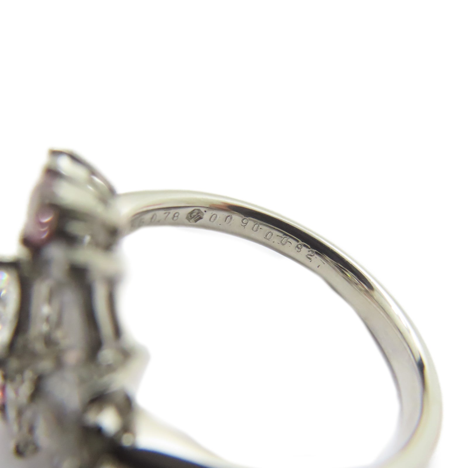 JEWELRY PT900鉑金Diamond Ring 0.55ct鑽石/0.78ct鑚石戒指US#9.5