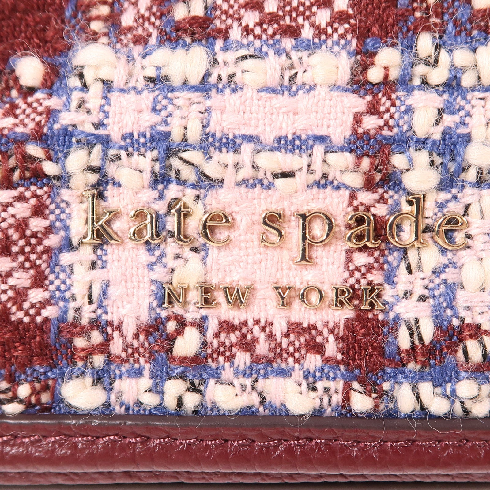 Kate Spade 【激減優惠】粗花呢Hudson Tweed Medium Convertible金扣手挽肩背兩用袋