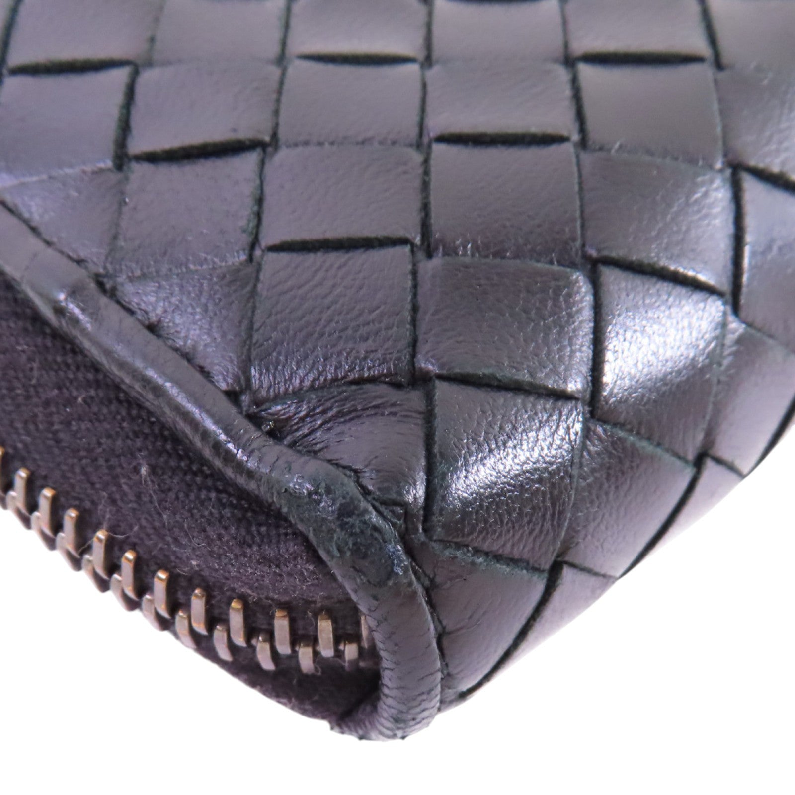BOTTEGA VENETA 織紋皮革Zipper Long Wallet拉鏈長錢包