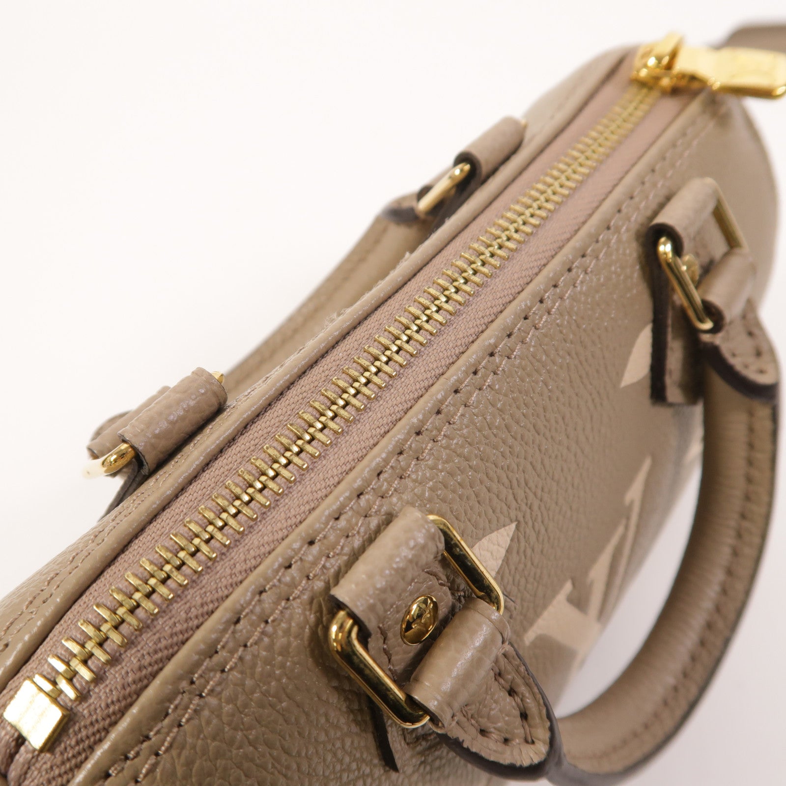 LOUIS VUITTON Monogram Empreinte Nano Speedy金扣手挽肩背兩用袋