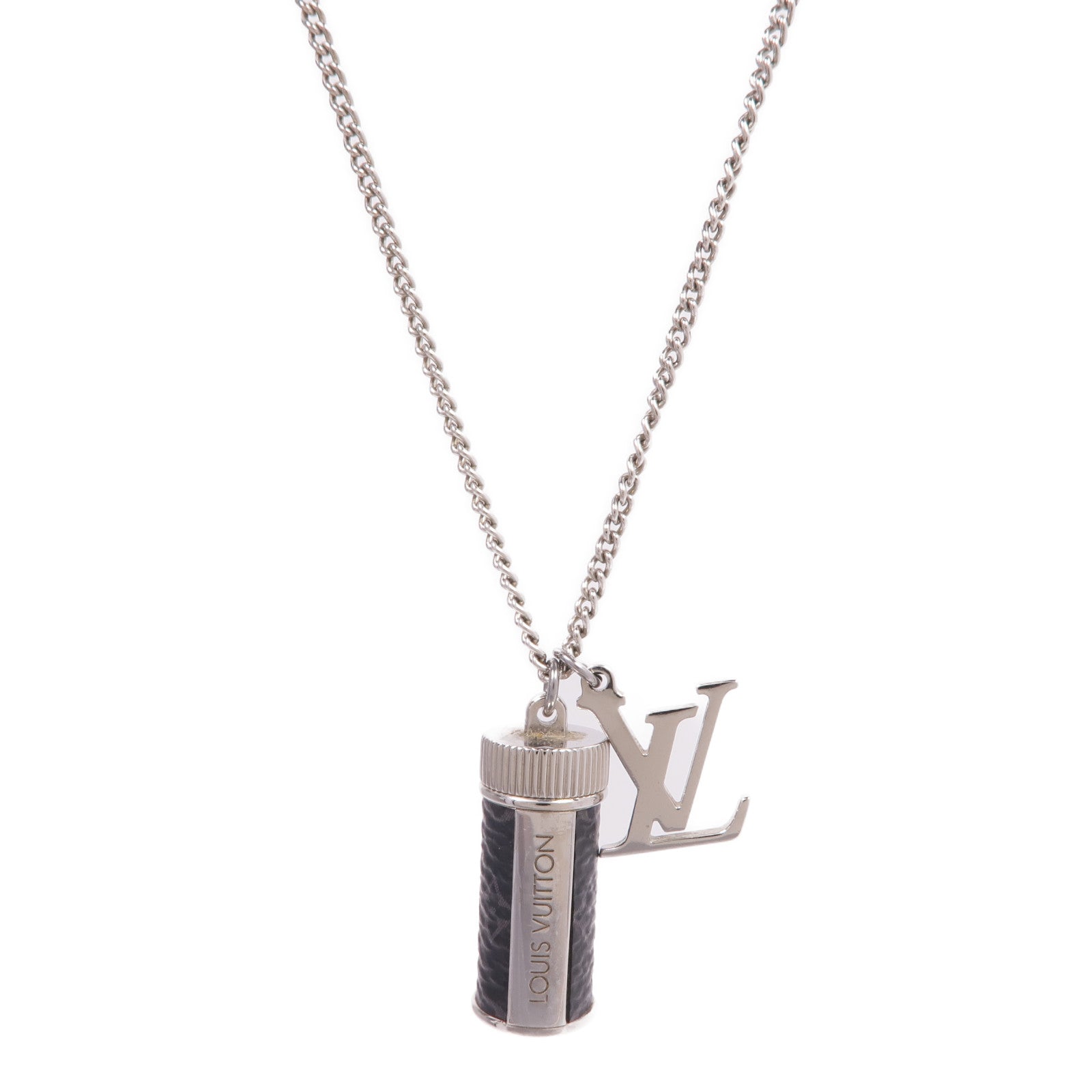 LOUIS VUITTON Monogram Eclipse/金屬Collier Charms Necklace項鍊