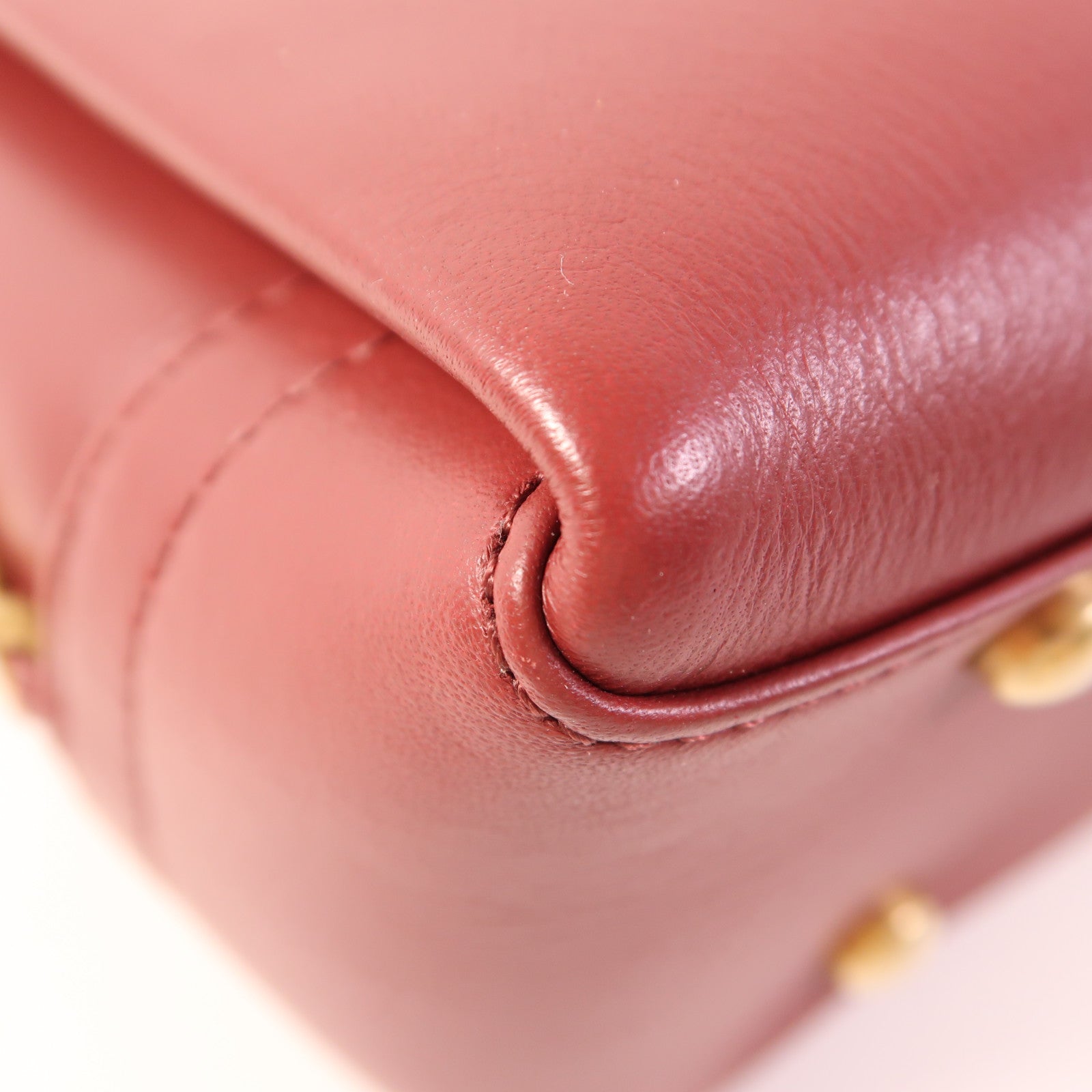 CHANEL 牛皮皮革Chain Shoulder Bag金扣鏈帶肩背袋