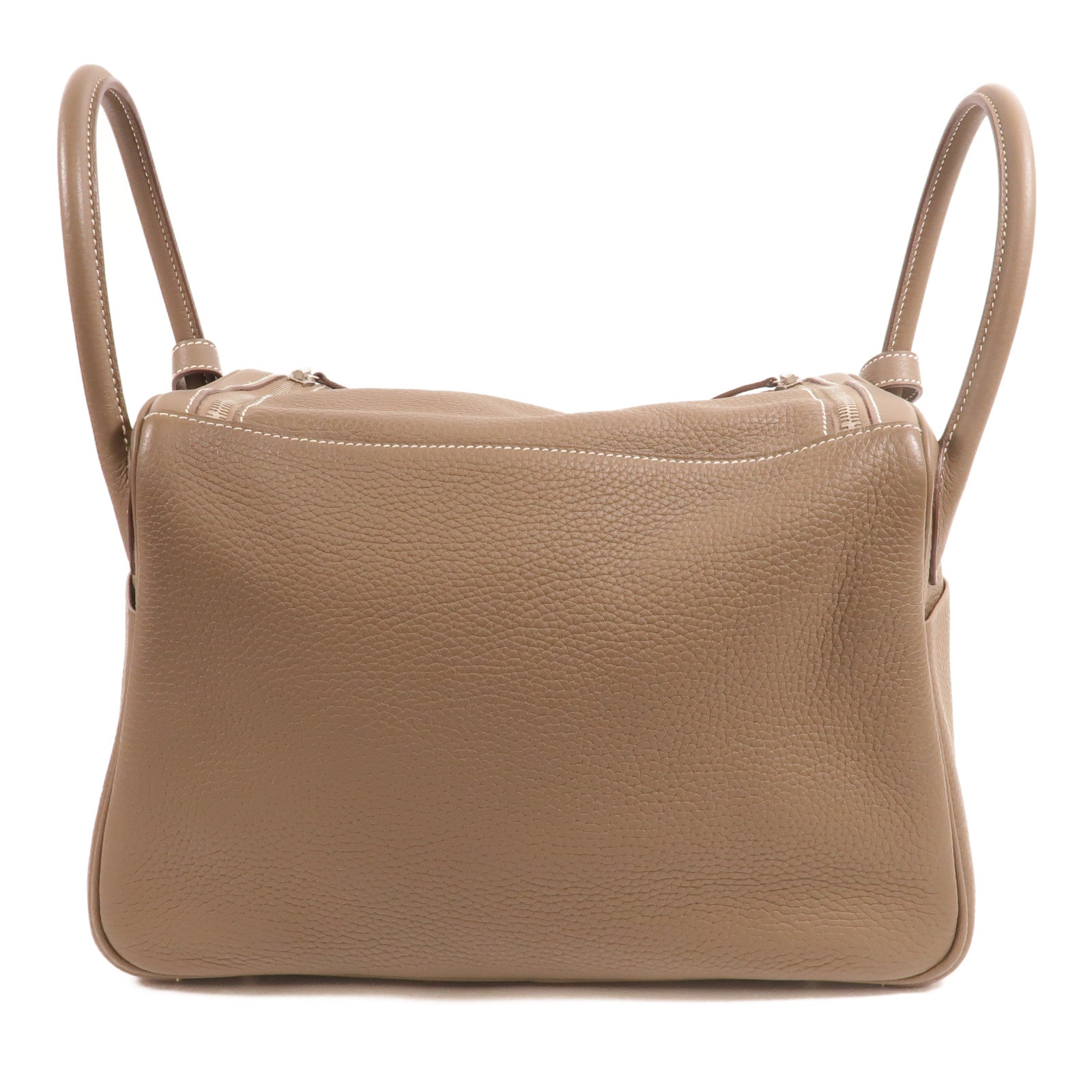 HERMES Clemence皮革Lindy 30手挽肩背兩用袋Etoupe