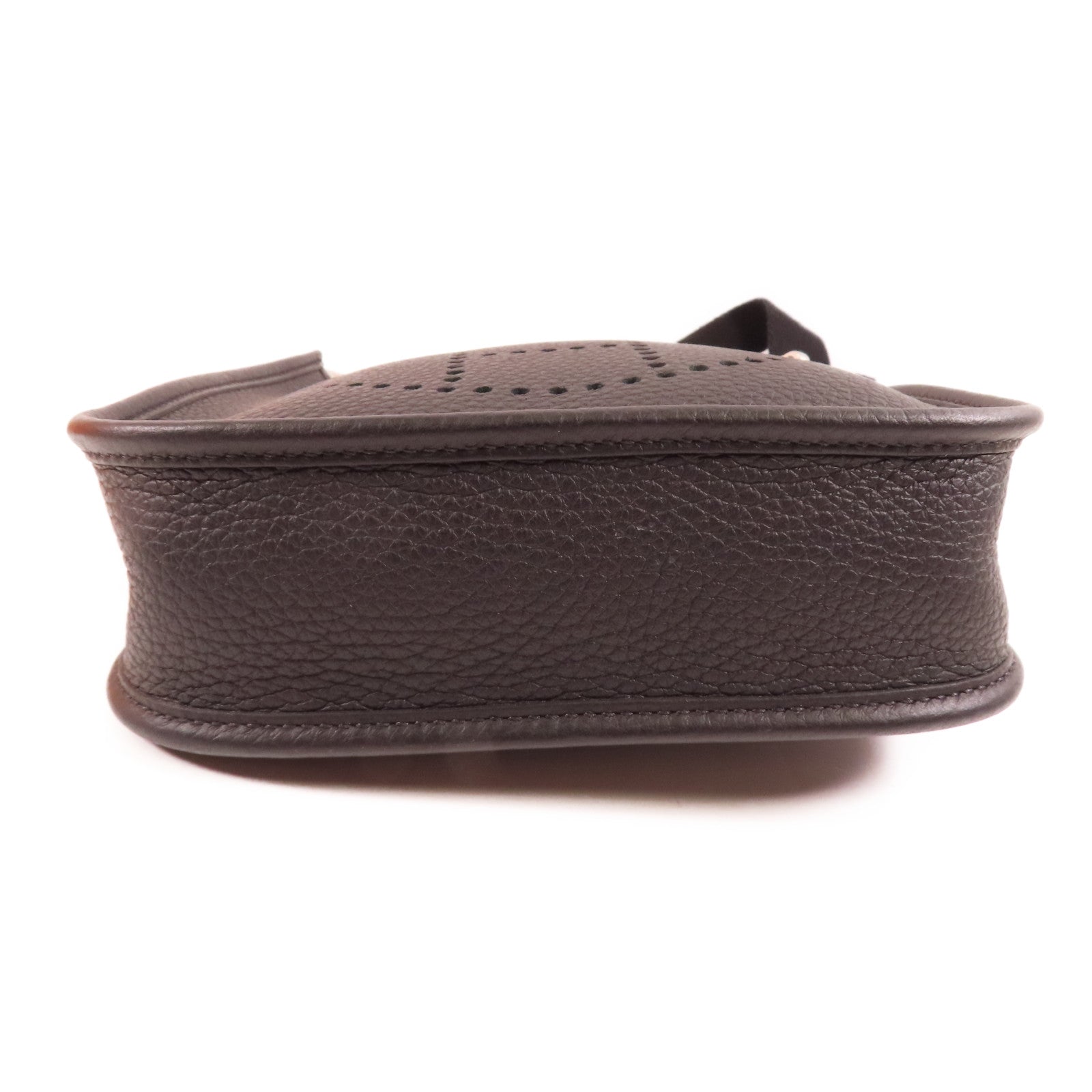 HERMES Clemence皮革Evelyne TPM銀扣肩背袋89 Noir