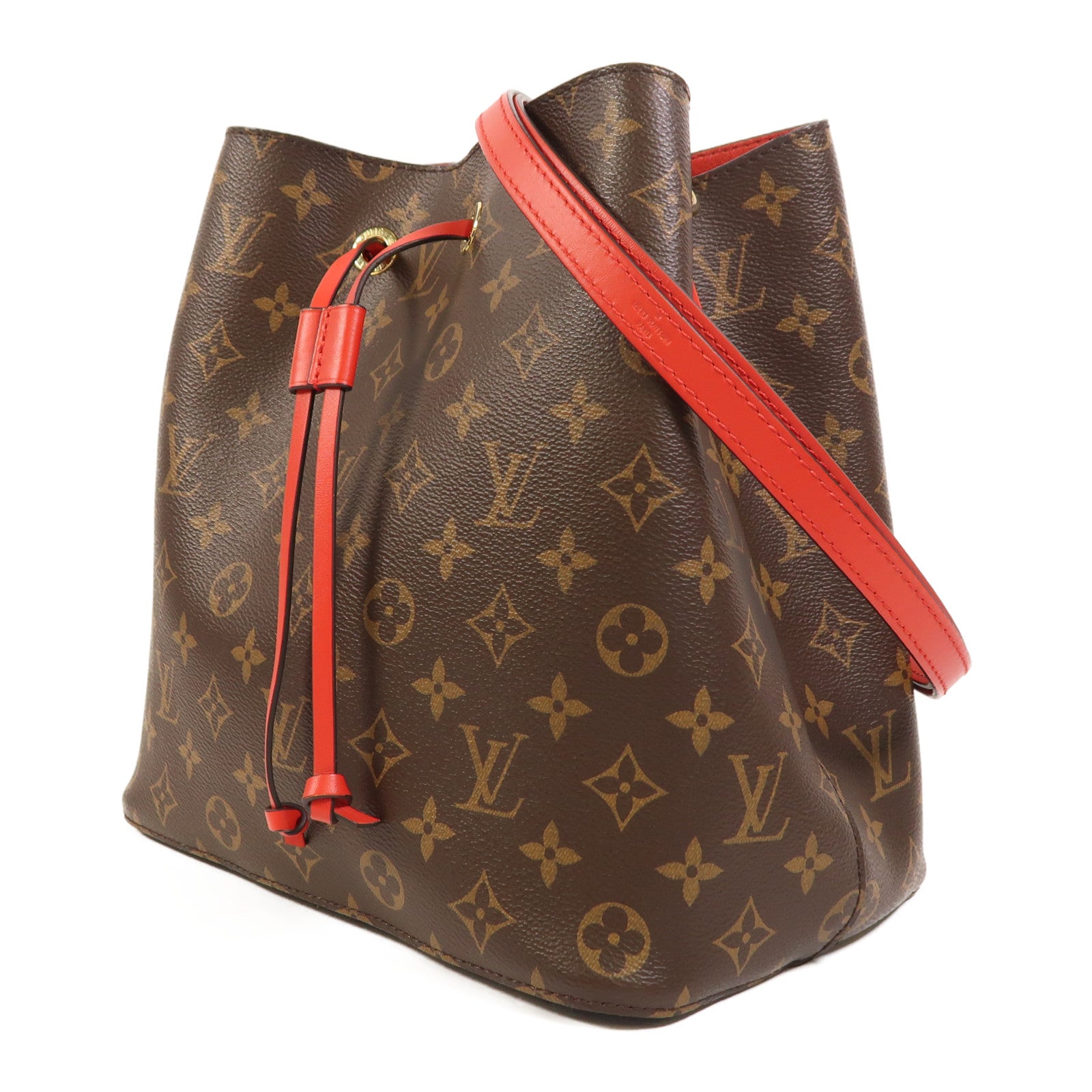 LOUIS VUITTON 【激減優惠】Monogram Neo Noe Bucket Bag金扣肩背袋Coquelicot