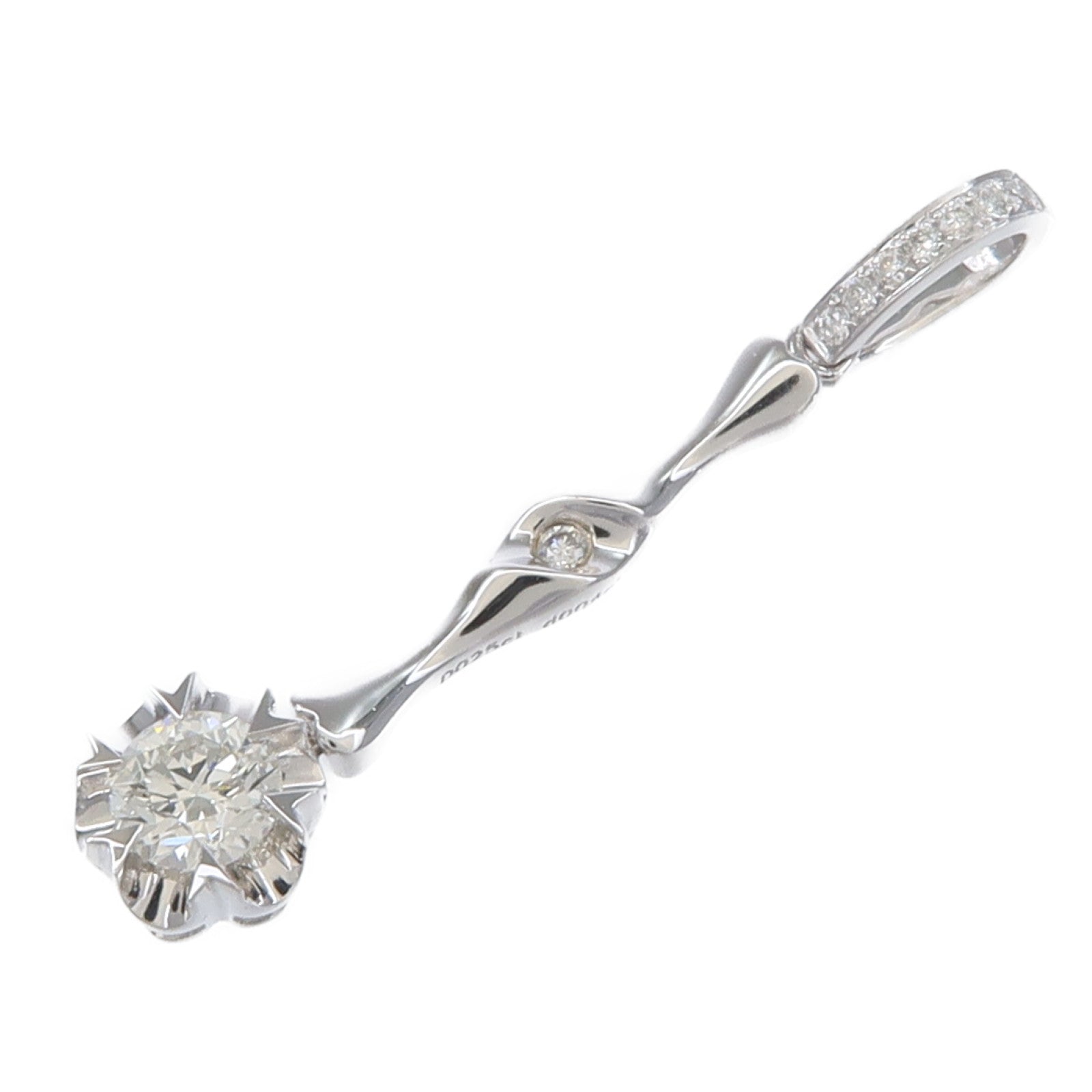 JEWELRY 18K白金Diamond Pendant Top鑽石吊墜