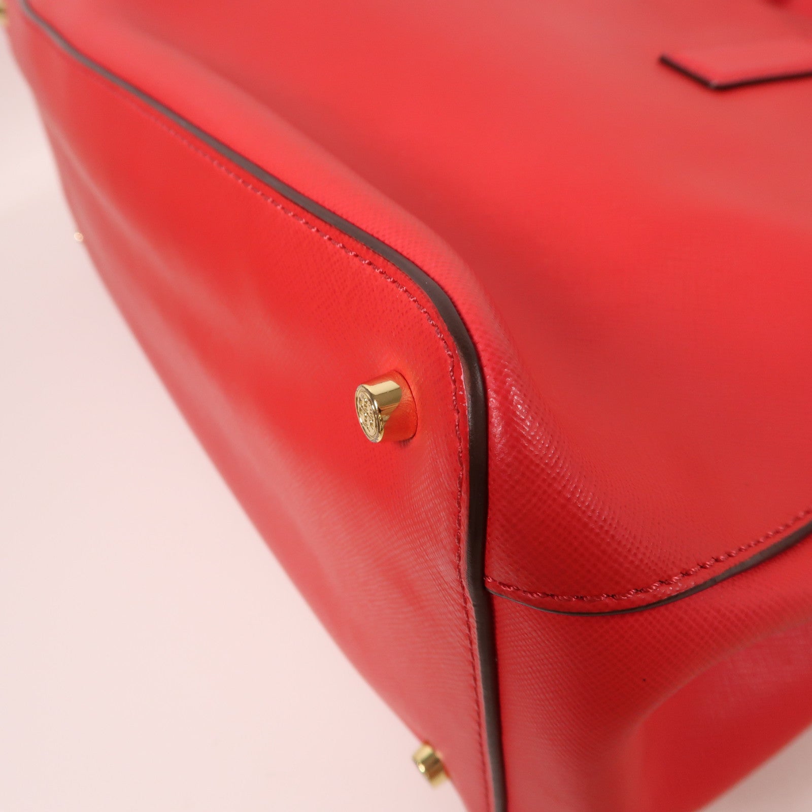 牛皮皮革2 Way Shoulder金扣手挽肩背兩用袋