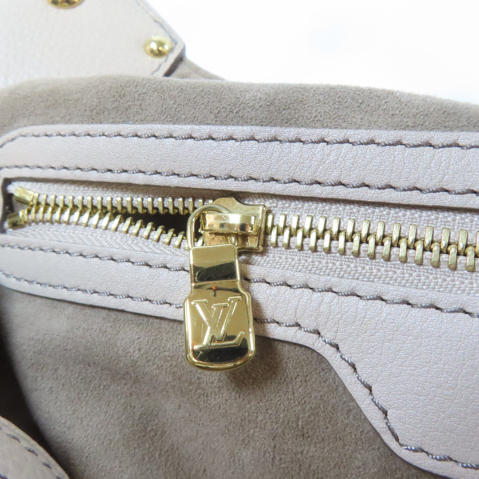 LOUIS VUITTON Mahina Mahina Neo L金扣肩背袋淺啡色