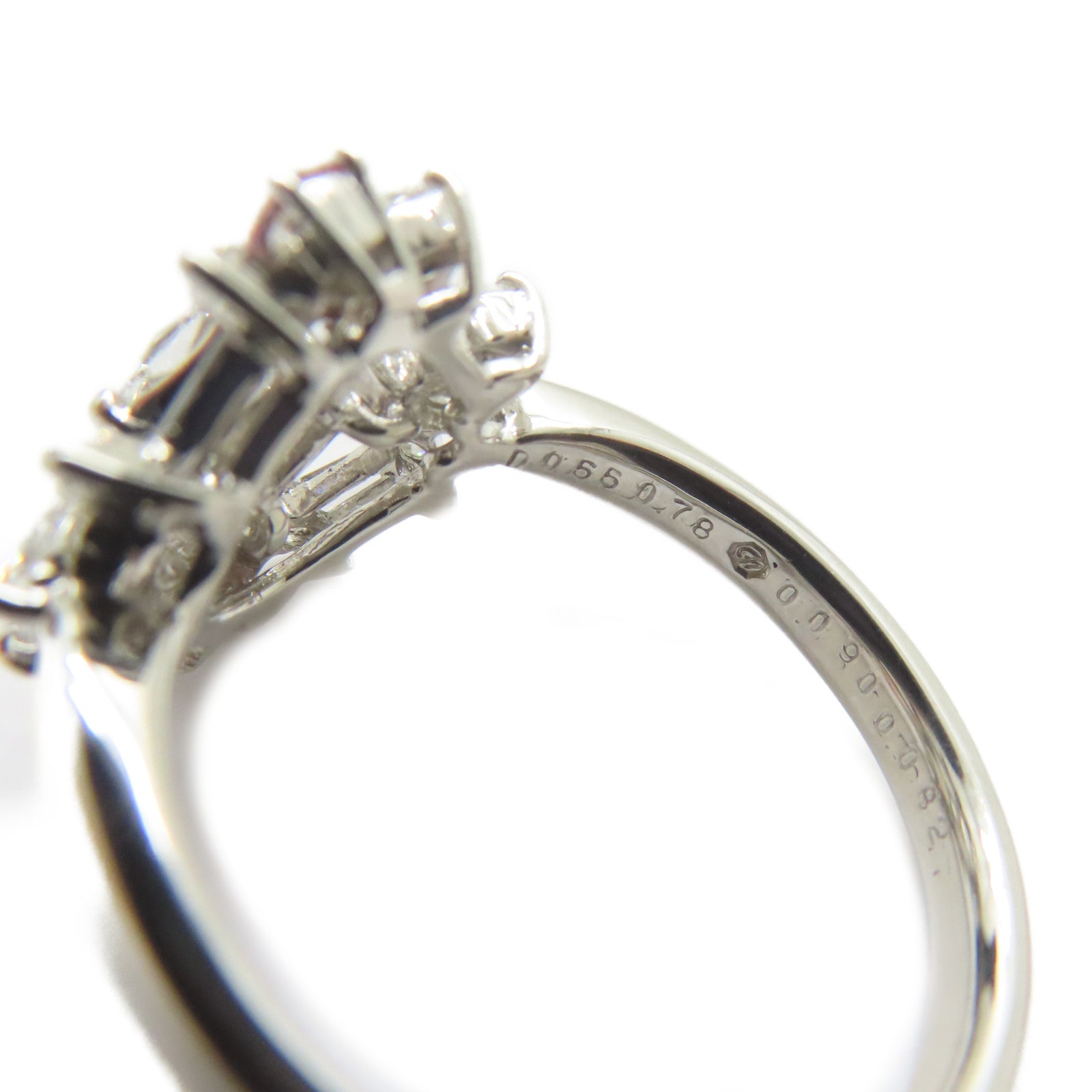 JEWELRY PT900鉑金Diamond Ring 0.55ct鑽石/0.78ct鑚石戒指US#9.5