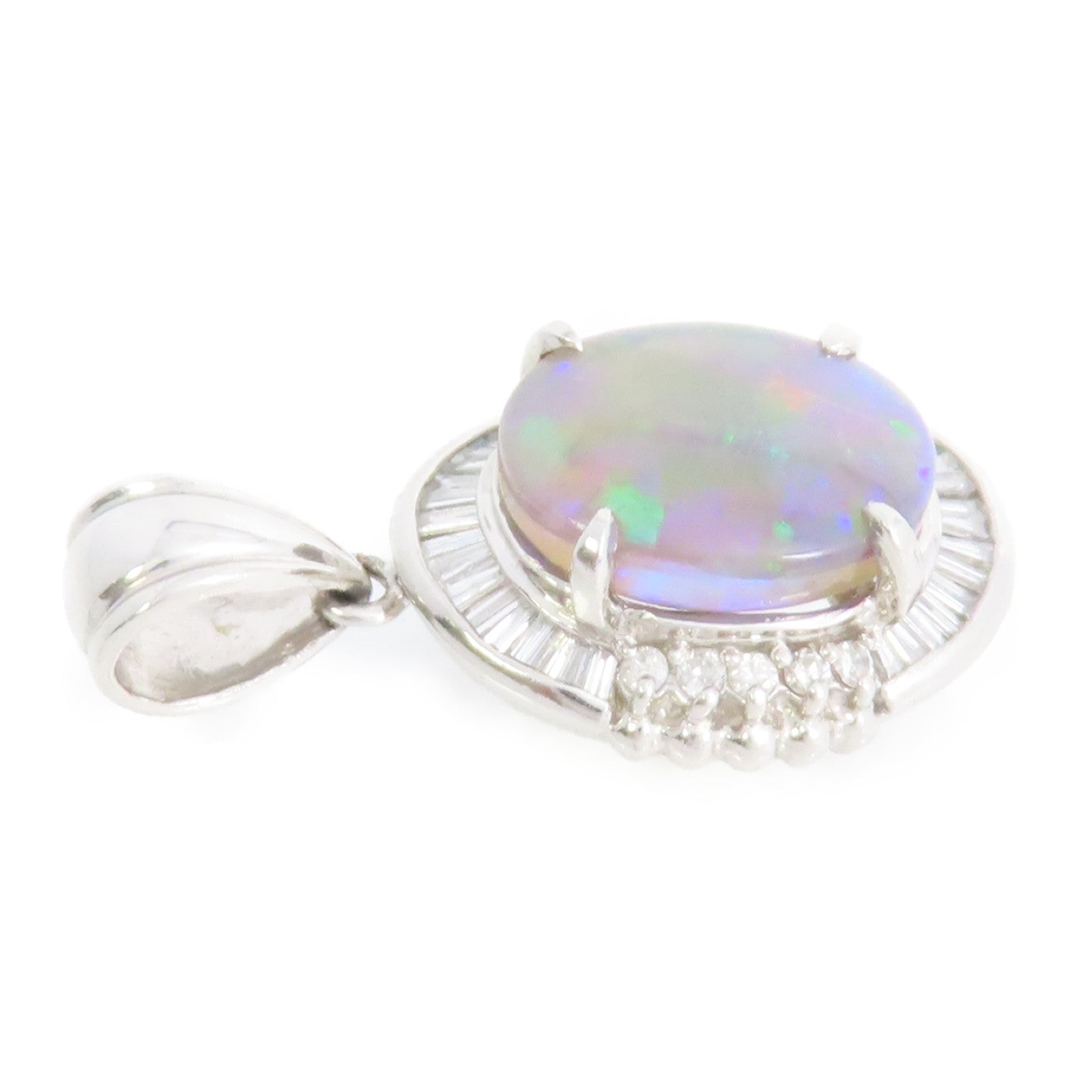 JEWELRY PT900鉑金/蛋白石Opal Pendant Top吊墜頭扣