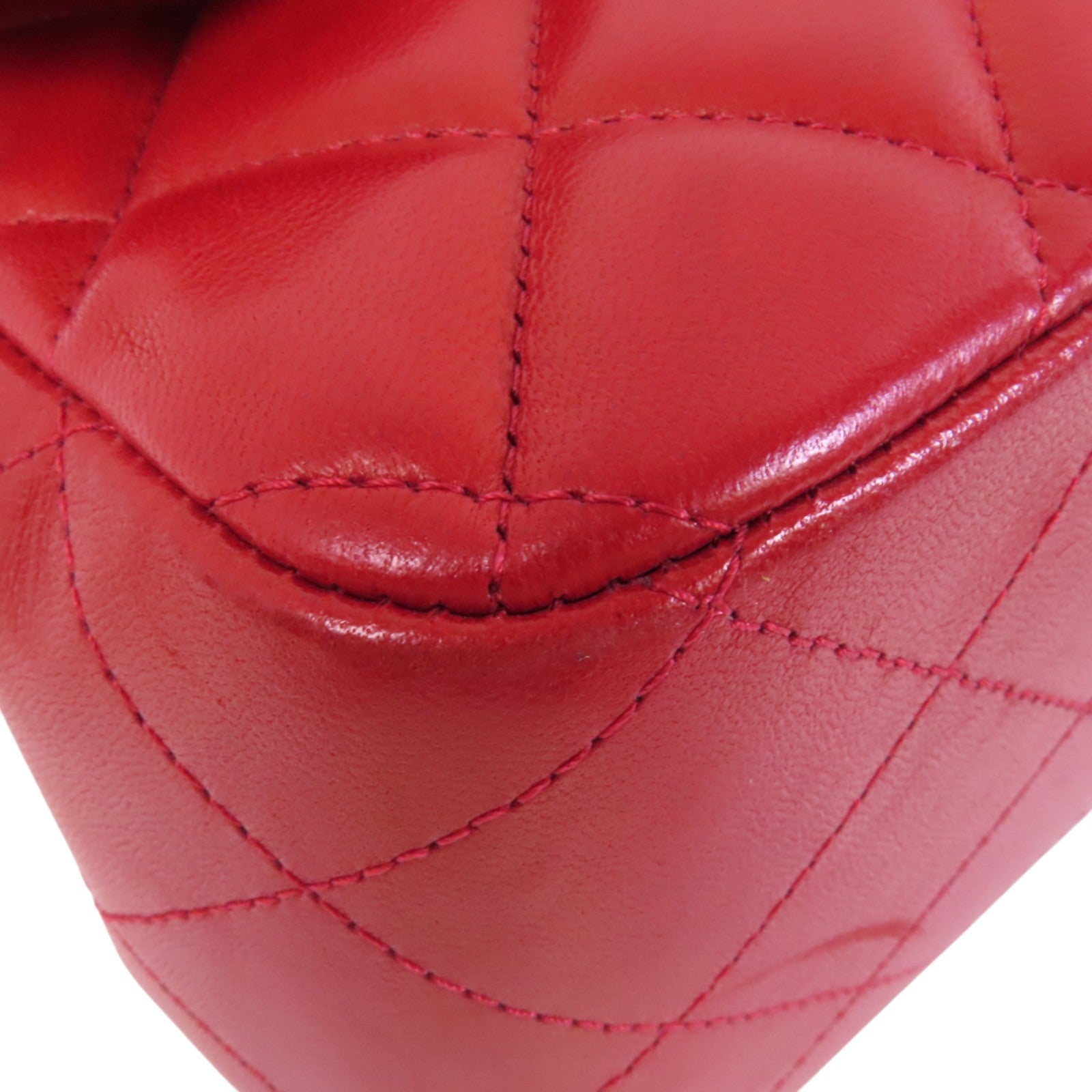 CHANEL 羊皮皮革Large Classic銀扣鏈帶肩背袋